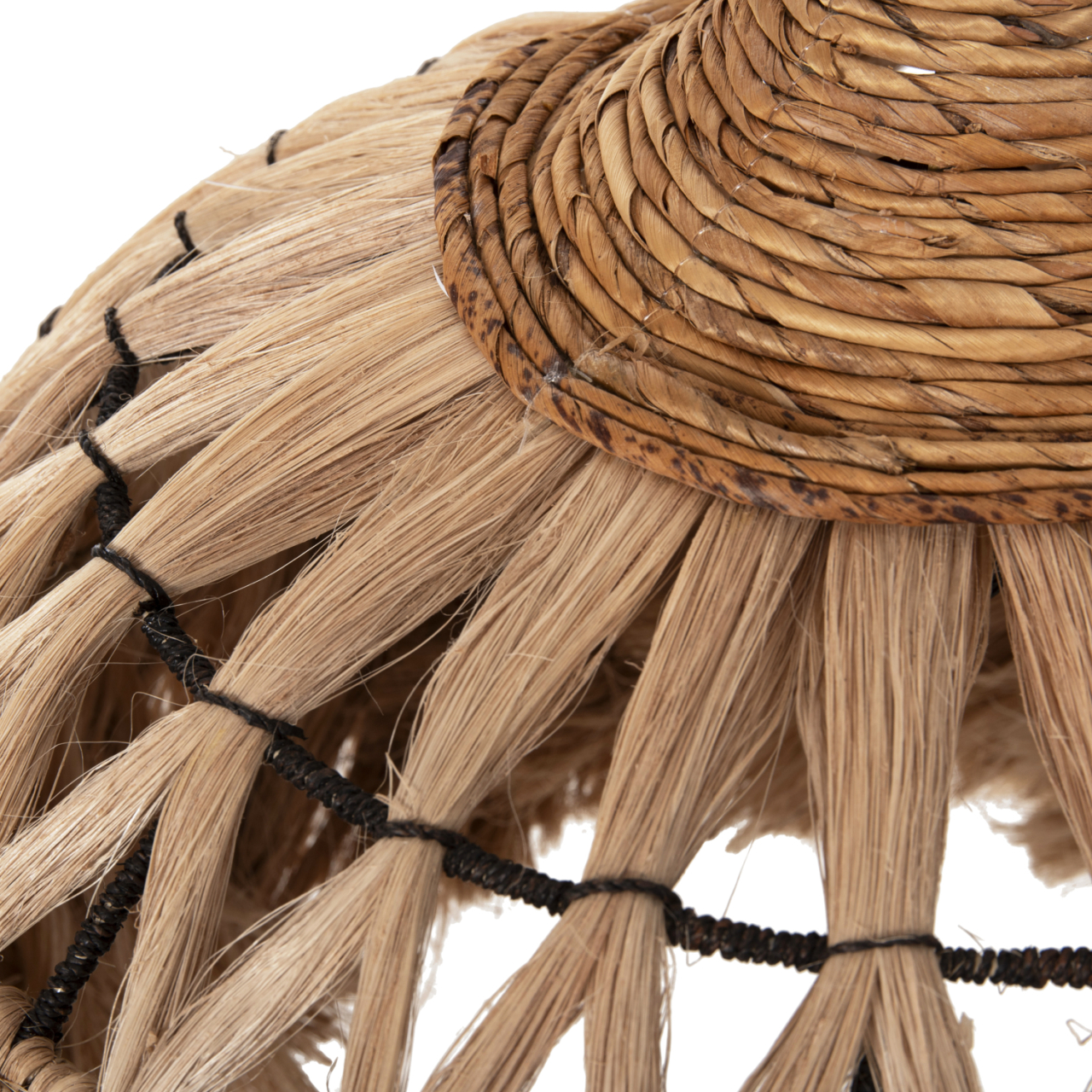 CEILING PENDANT MADE OF ABACA FIBERS IN NATURAL COLOR Φ52x48-120Hcm.HM7760 [6]