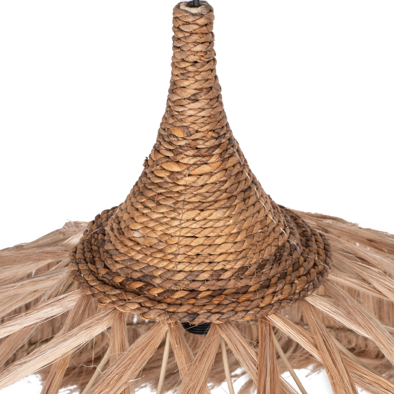 CEILING PENDANT MADE OF ABACA FIBERS IN NATURAL COLOR Φ80x62-90Hcm.HM7780 [5]