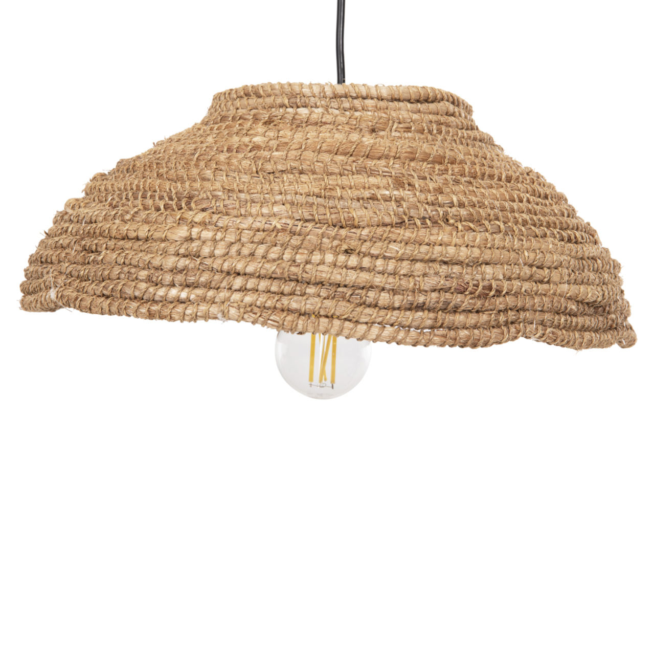 CEILING PENDANT MANILA HEMP FIBERS IN NATURAL COLOR Φ41x14-120Hcm. HM7784 [3]