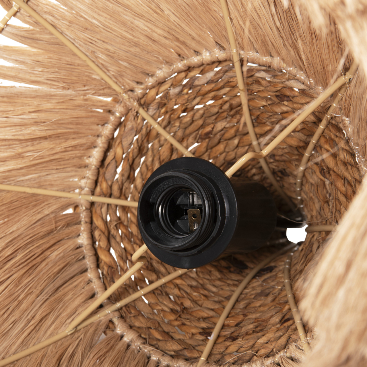 CEILING PENDANT MENDONG GRASS FIBERS IN NATURAL COLOR Φ38x34-120Hcm.HM7776 [8]