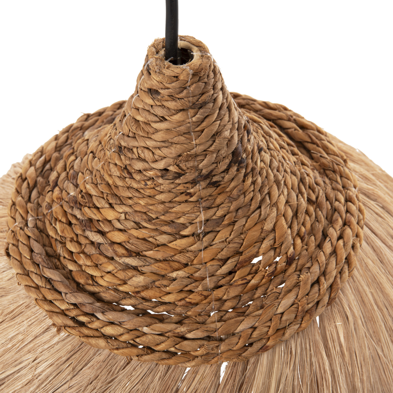 CEILING PENDANT MENDONG GRASS FIBERS IN NATURAL COLOR Φ38x34-120Hcm.HM7776 [4]