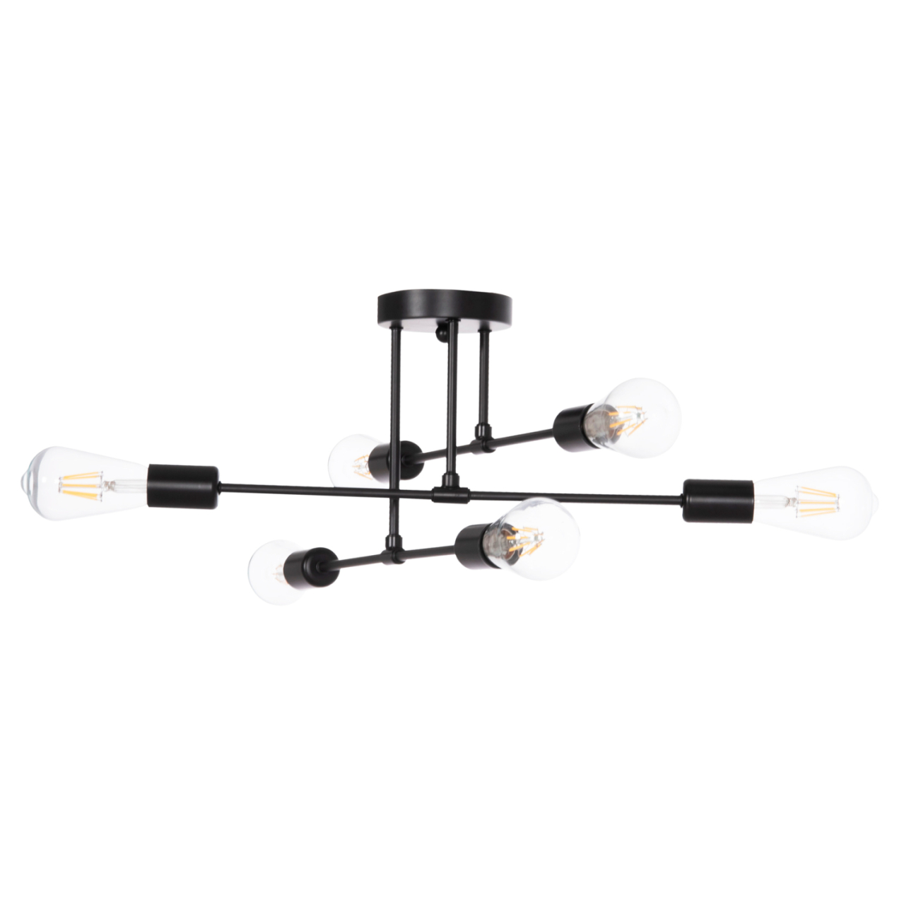 CEILING PENDANT MULTILIGHT FIXTURE LIGHTY HM7427.11 BLACK METAL 51x51x23Hcm. [3]