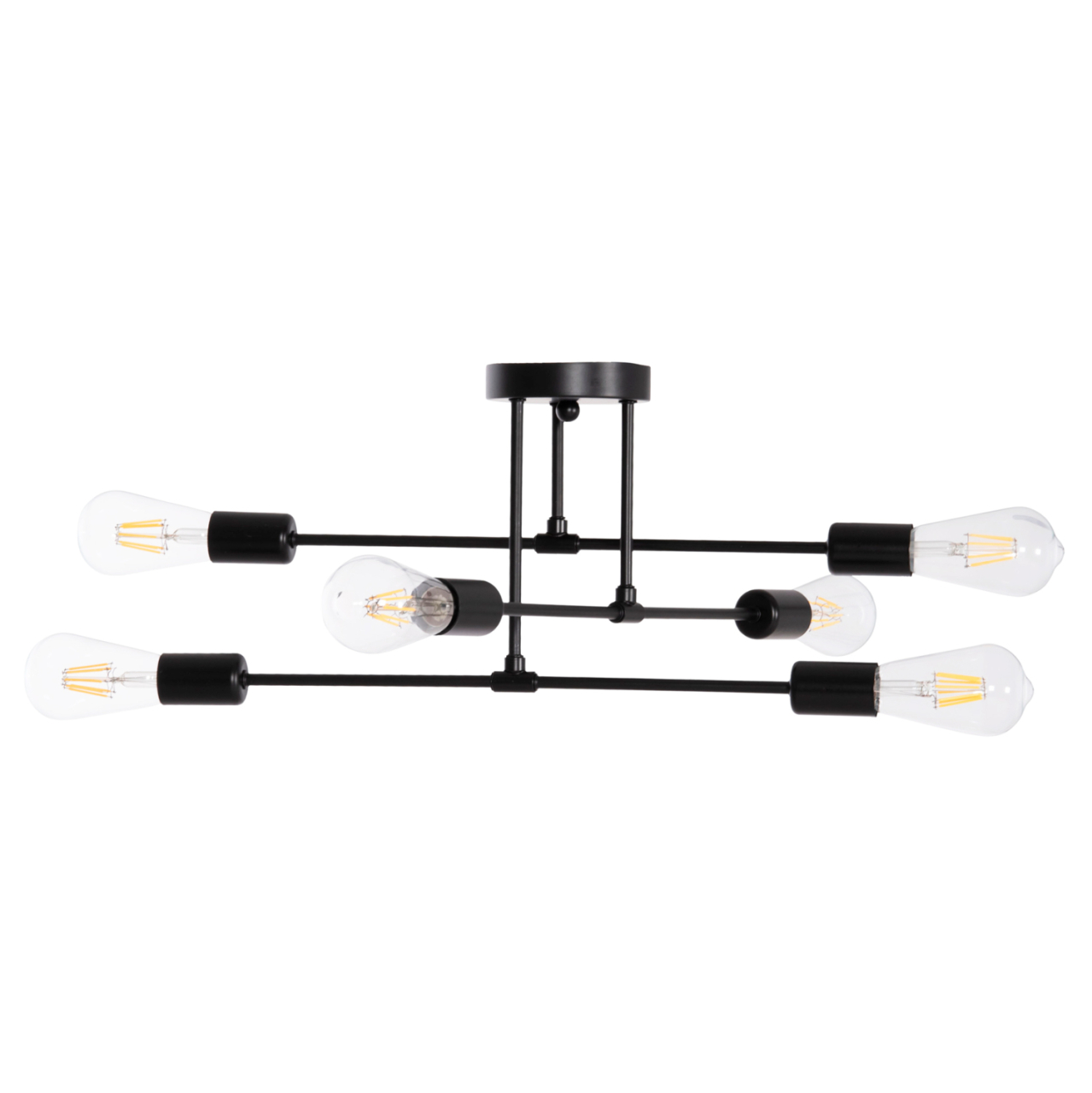 CEILING PENDANT MULTILIGHT FIXTURE LIGHTY HM7427.11 BLACK METAL 51x51x23Hcm. [4]