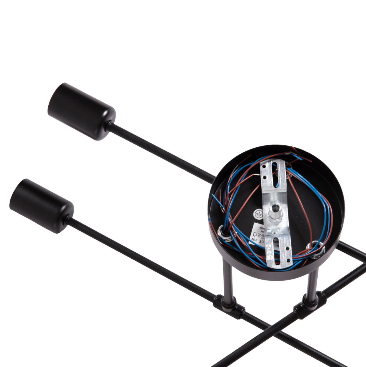 CEILING PENDANT MULTILIGHT FIXTURE LIGHTY HM7427.11 BLACK METAL 51x51x23Hcm. [8]