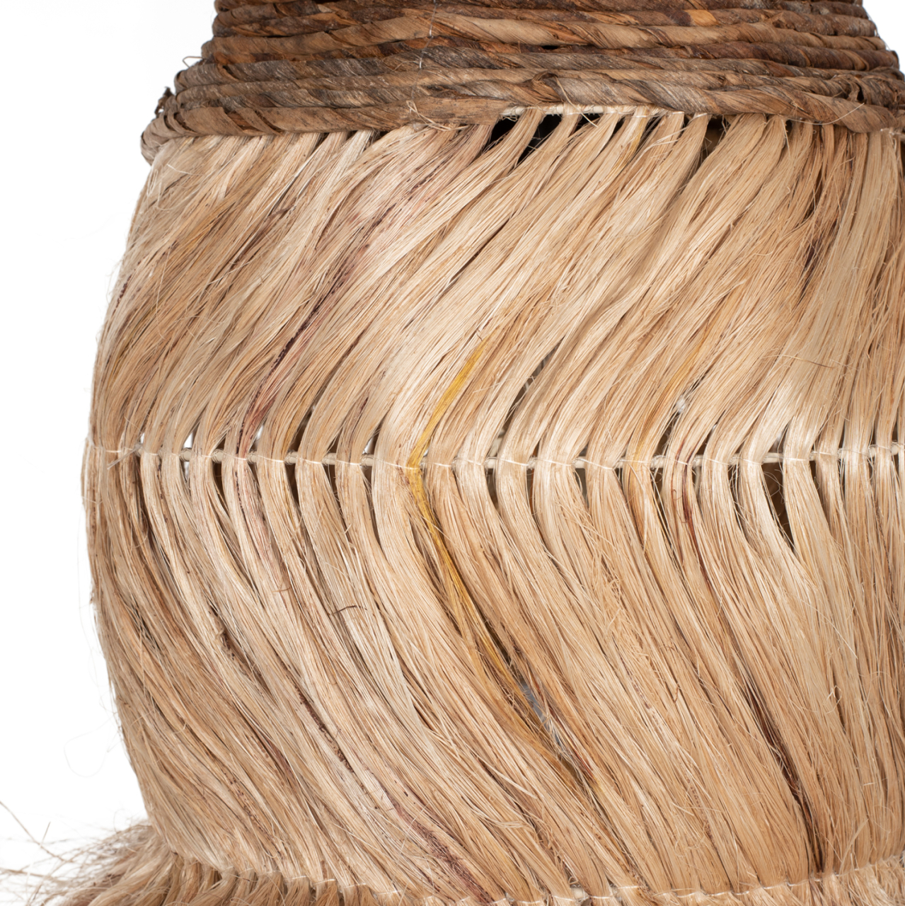 CEILING PENDANT OBLONG CYLINDRICAL CAP MADE OF ABACA FIBERS IN NATURAL 30x30x45Hcm.HM7763 [5]