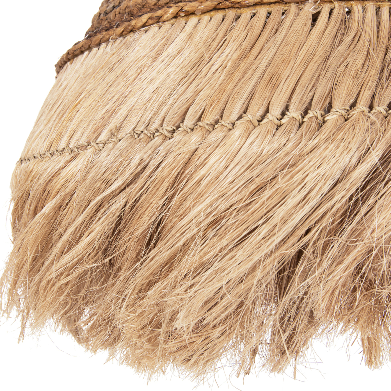 CEILING PENDANT RAKIB HM7762 ROUND PYRAMID CAP--ABACA FIBERS IN NATURAL COLOR Φ50x35-120Hcm. [6]