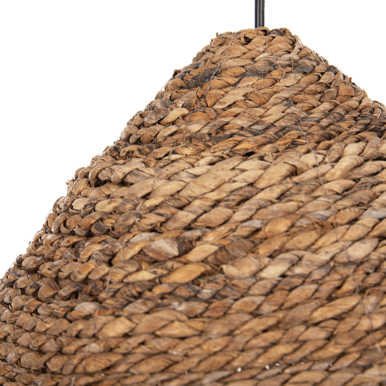 CEILING PENDANT RAKIB HM7762 ROUND PYRAMID CAP--ABACA FIBERS IN NATURAL COLOR Φ50x35-120Hcm. [5]