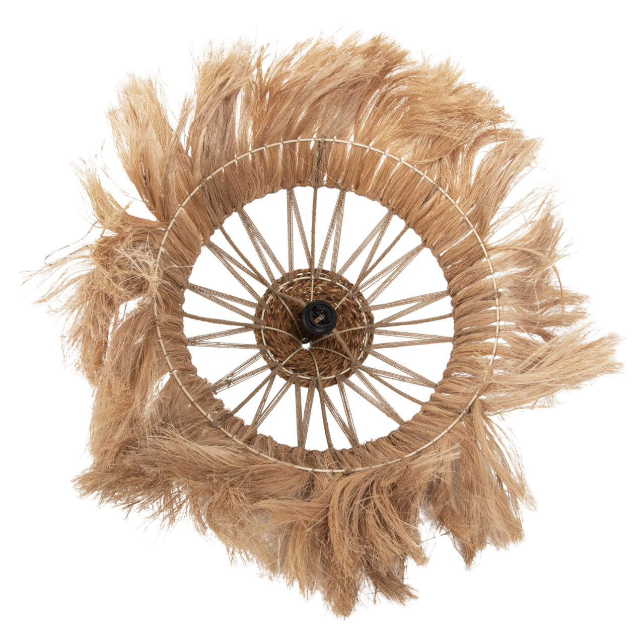 CEILING PENDANT ROMIL HM7764 CYLINDRICAL CAP ABACA FIBERS IN NATURAL Φ52x52-120Hcm. [6]