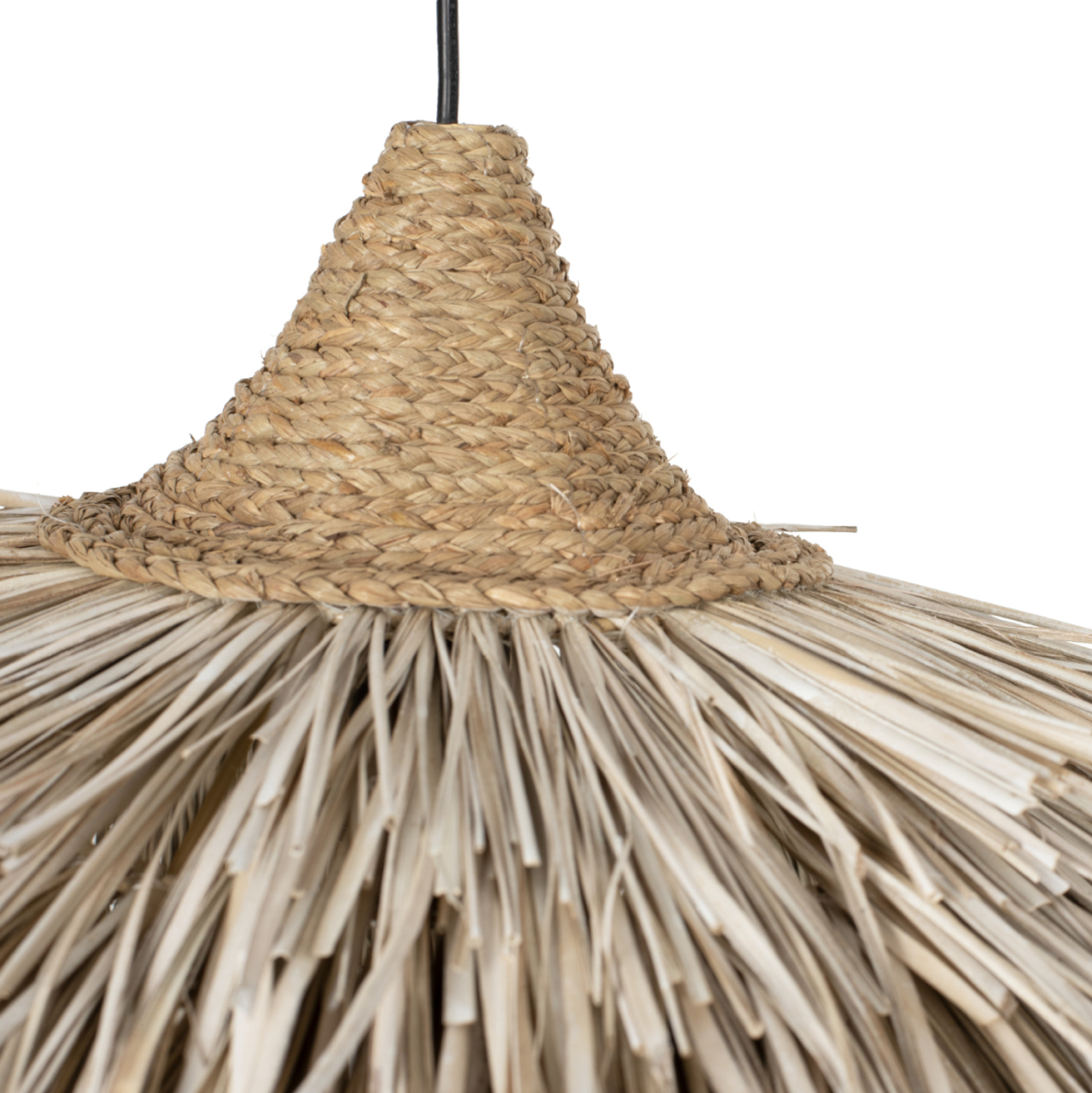 CEILING PENDANT ROUND CAP PANDAN FIBERS IN WHITEWASH 65x65x55Hcm.HM7773 [3]
