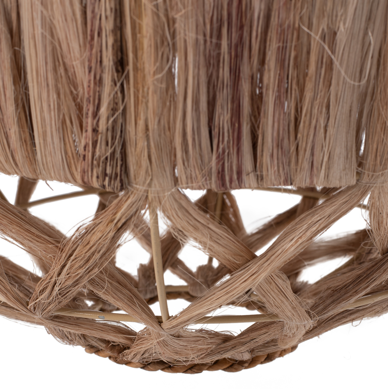 CEILING PENDANT SPHERICAL WITH ABACA FIBERS IN NATURAL 44x44x46-80Hcm.HM7779 [6]