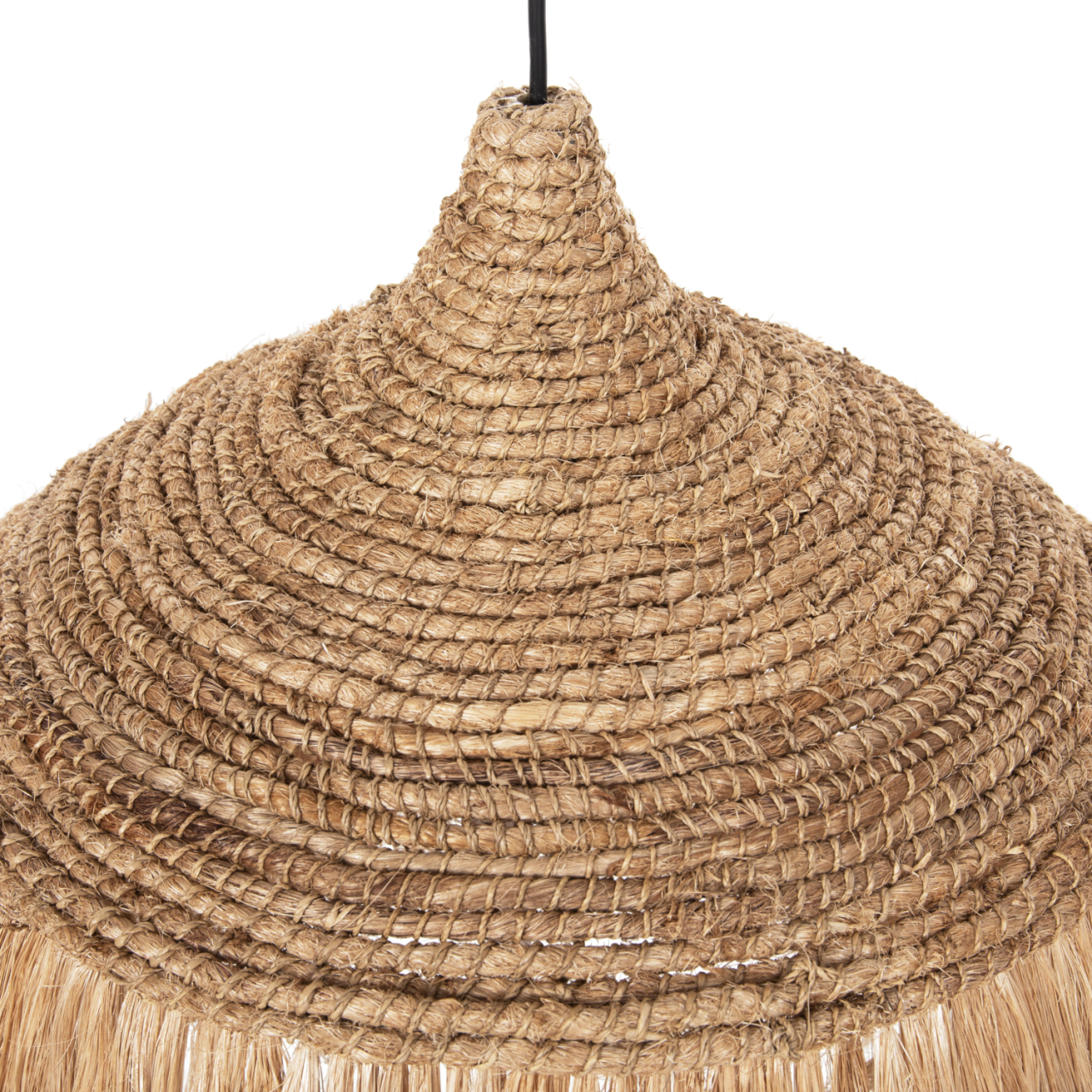 CEILING PENDANT WITH ABACA FIBERS CAP IN NATURAL COLOR Φ52x32-120Hcm.HM7777 [6]