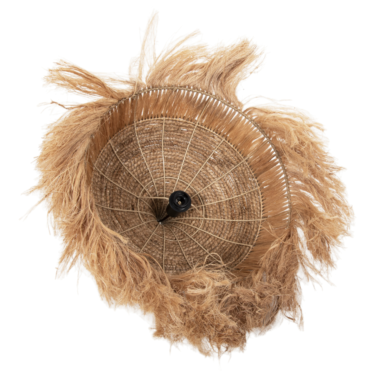 CEILING PENDANT WITH ABACA FIBERS CAP IN NATURAL COLOR Φ52x32-120Hcm.HM7777 [5]
