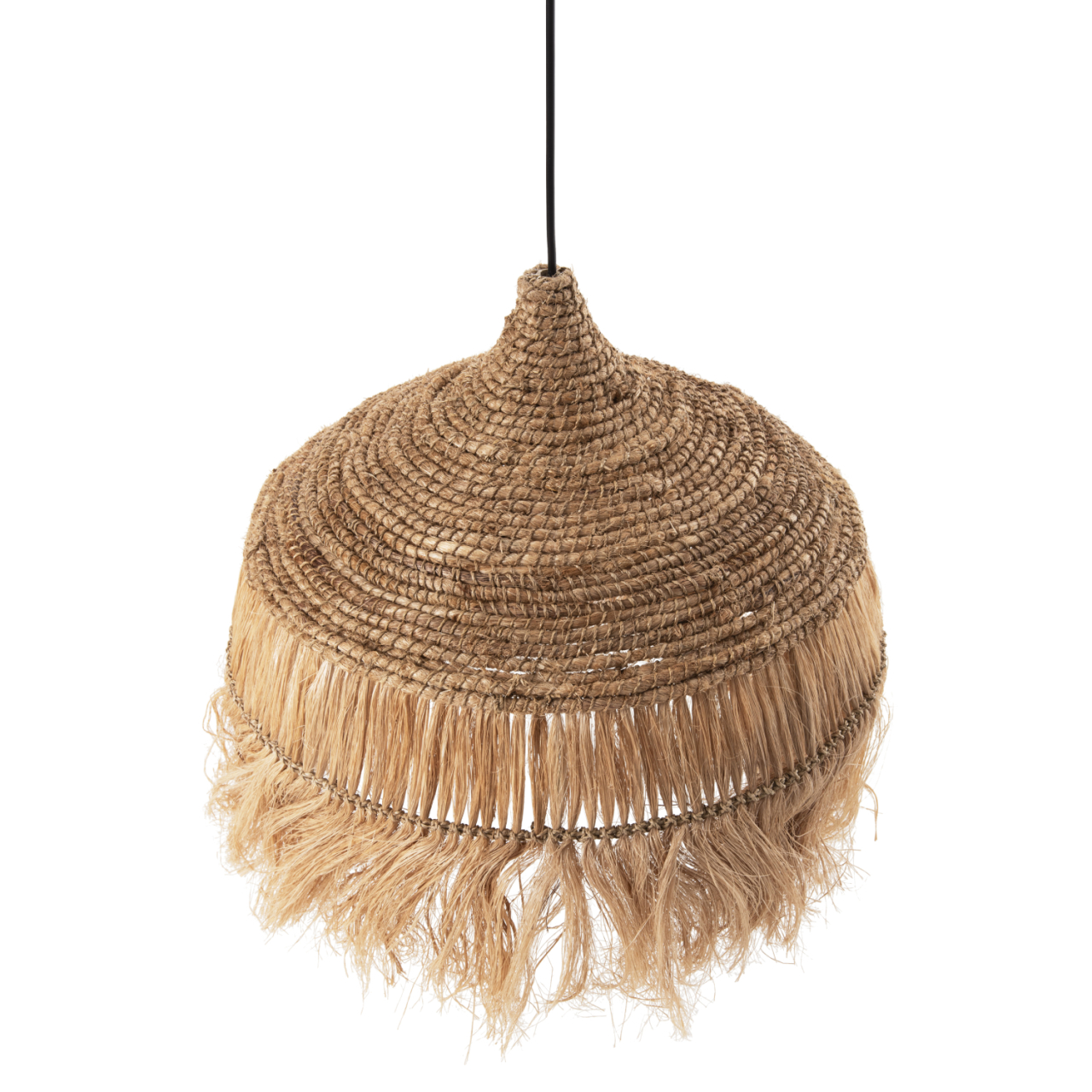 CEILING PENDANT WITH ABACA FIBERS CAP IN NATURAL COLOR Φ52x32-120Hcm.HM7777 [4]