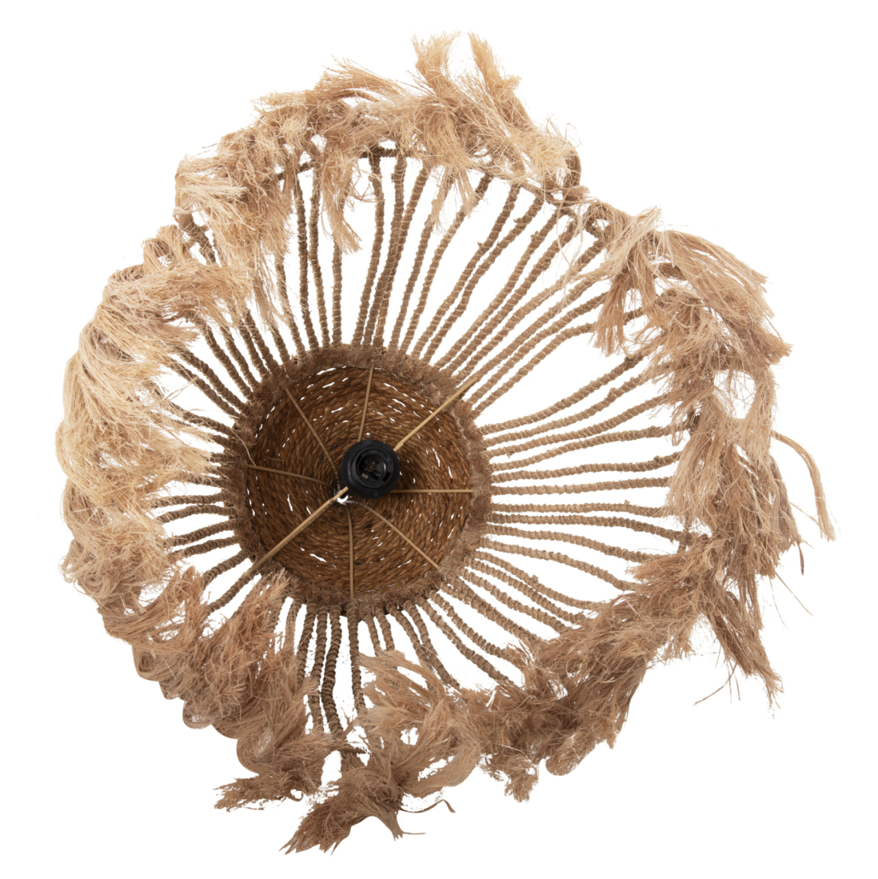 CEILING PENDANT WITH ABACA FIBERS CAP NATURAL COLOR Φ51x65-120Hcm.HM7752 [8]