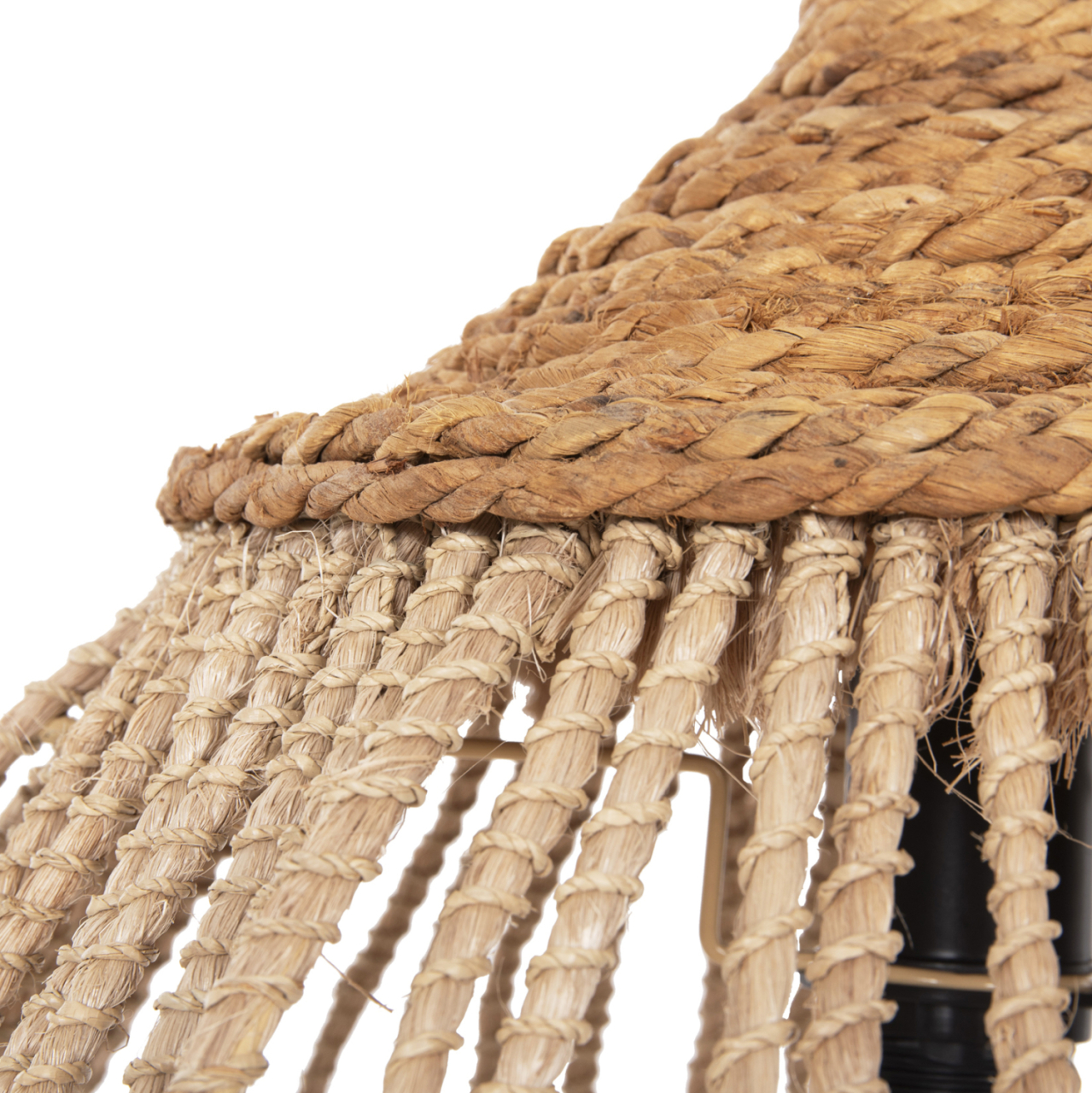 CEILING PENDANT WITH ABACA FIBERS CAP NATURAL COLOR Φ51x65-120Hcm.HM7752 [6]