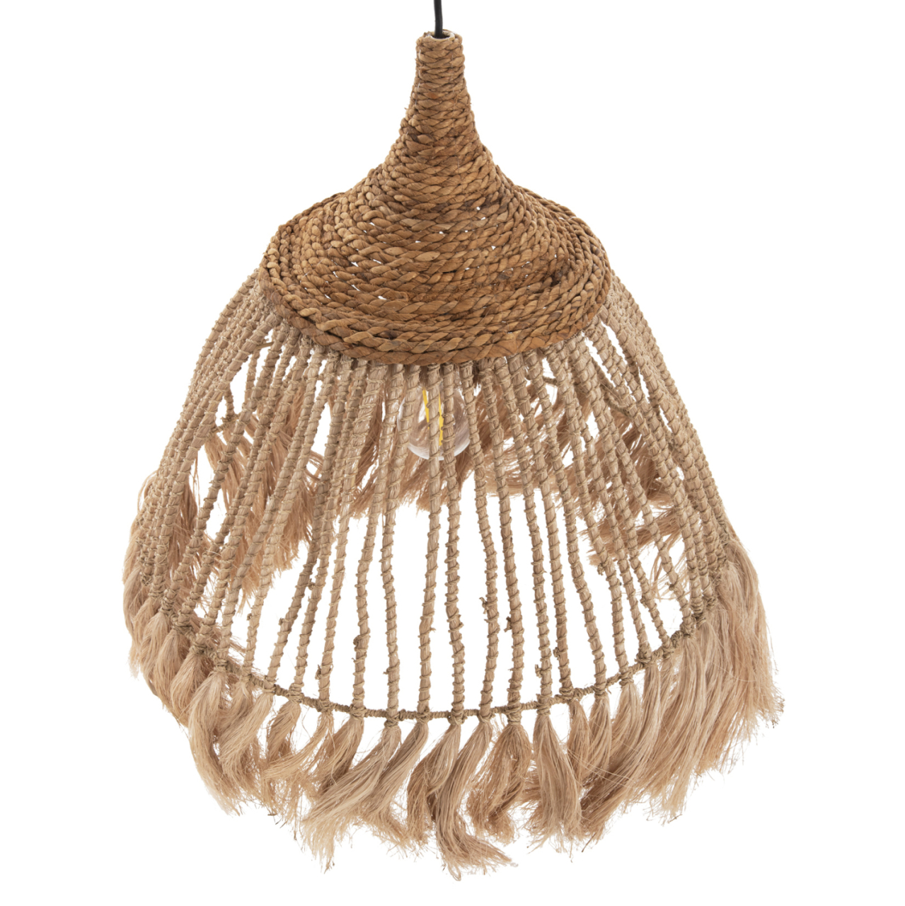 CEILING PENDANT WITH ABACA FIBERS CAP NATURAL COLOR Φ51x65-120Hcm.HM7752 [3]