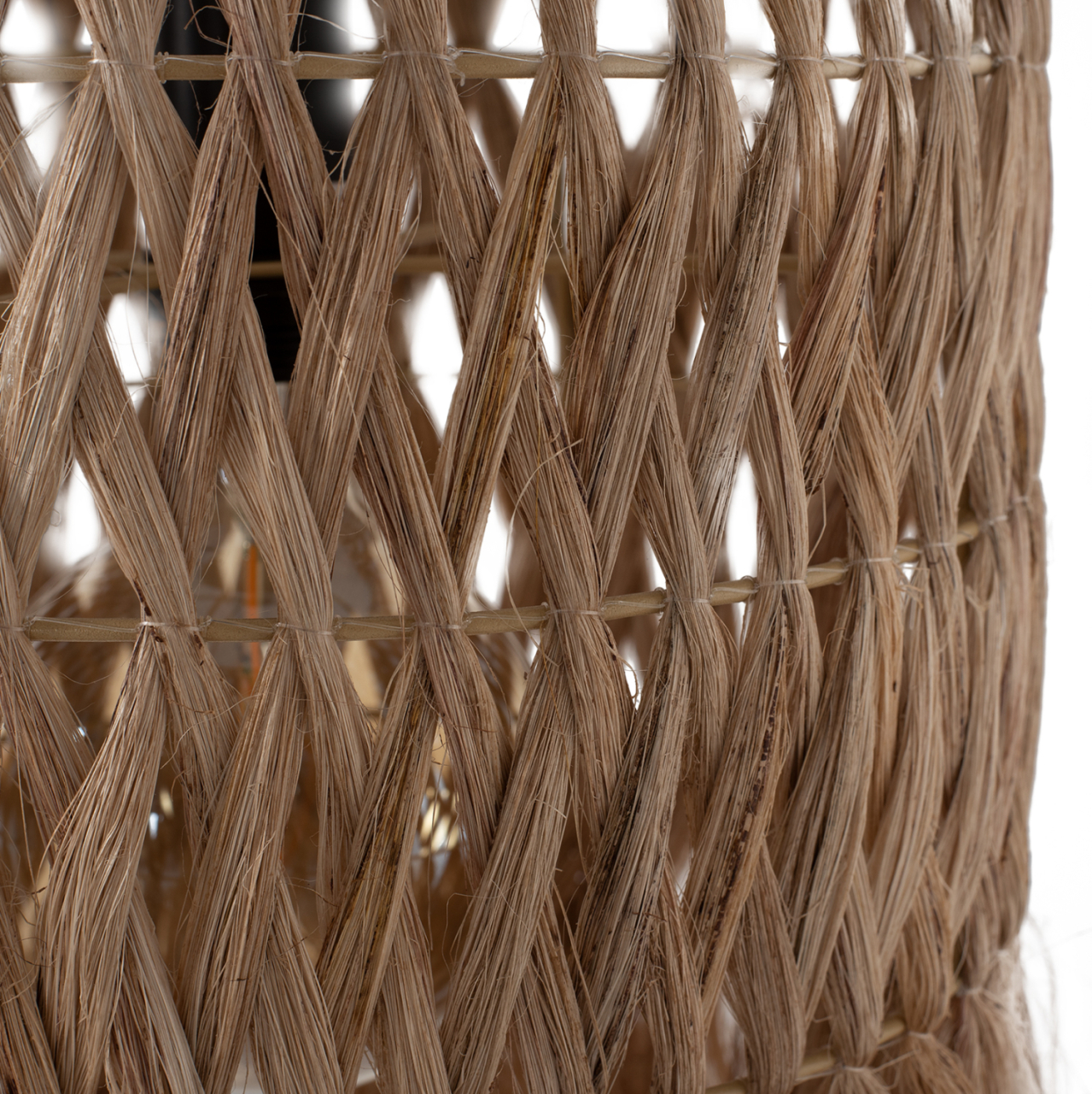 CEILING PENDANT WITH CYLINDRICAL CAP MADE OF ABACA FIBERS IN NATURAL COLOR 30X30X40Hcm.HM7781 [5]