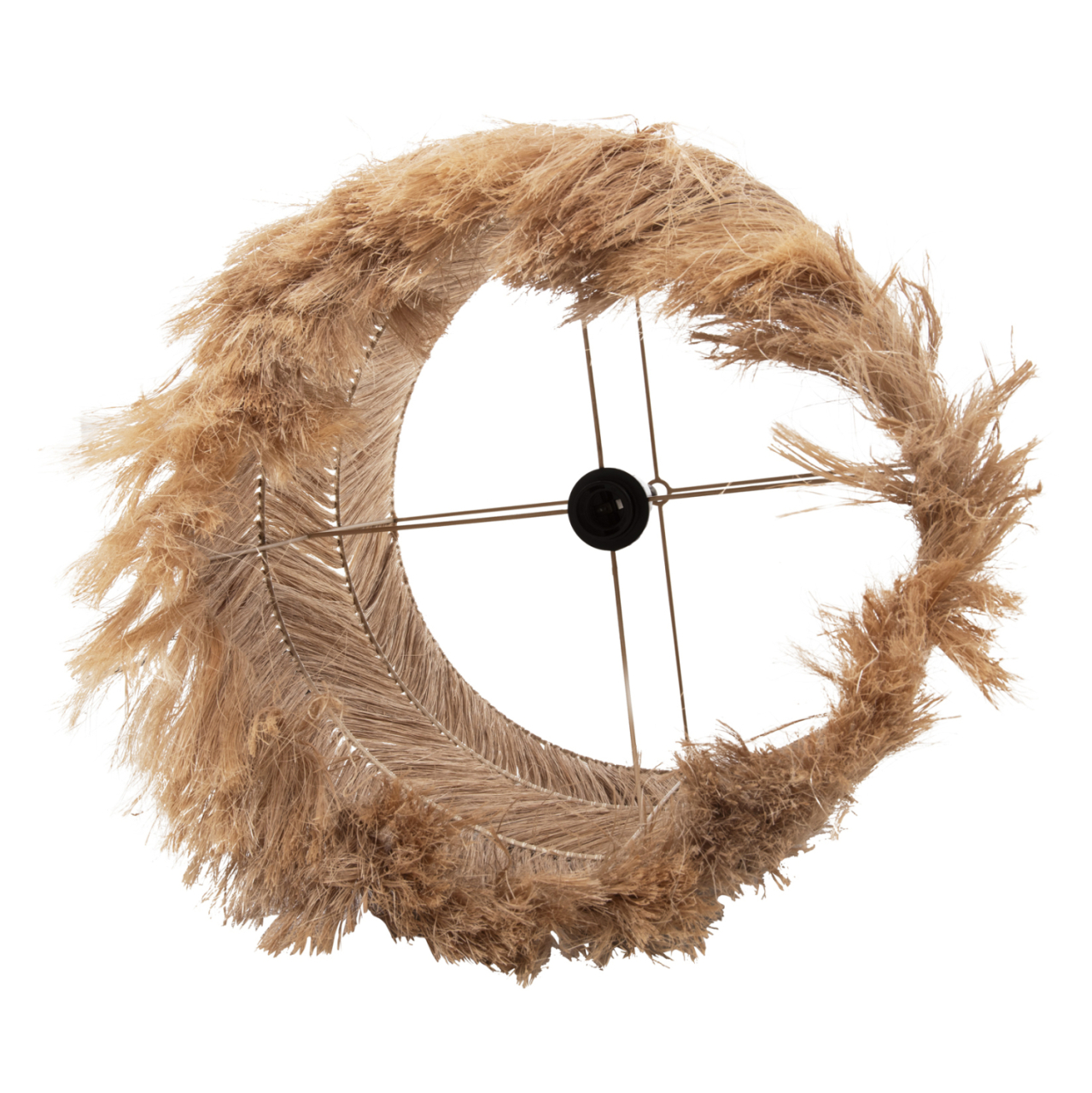 CEILING PENDANT WITH CYLINDRICAL CAP MADE OF ABACA FIBERS NATURAL COLOR Φ45x52-120Yεκ.HM7757 [5]
