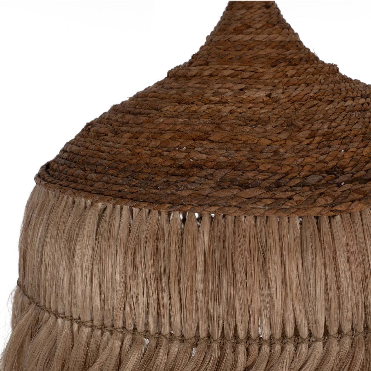 CEILING PENDANT WITH FRINGES ABACA FIBERS AND ROPE NATURAL COLOR 50x50x50Hcm.HM7754 [5]