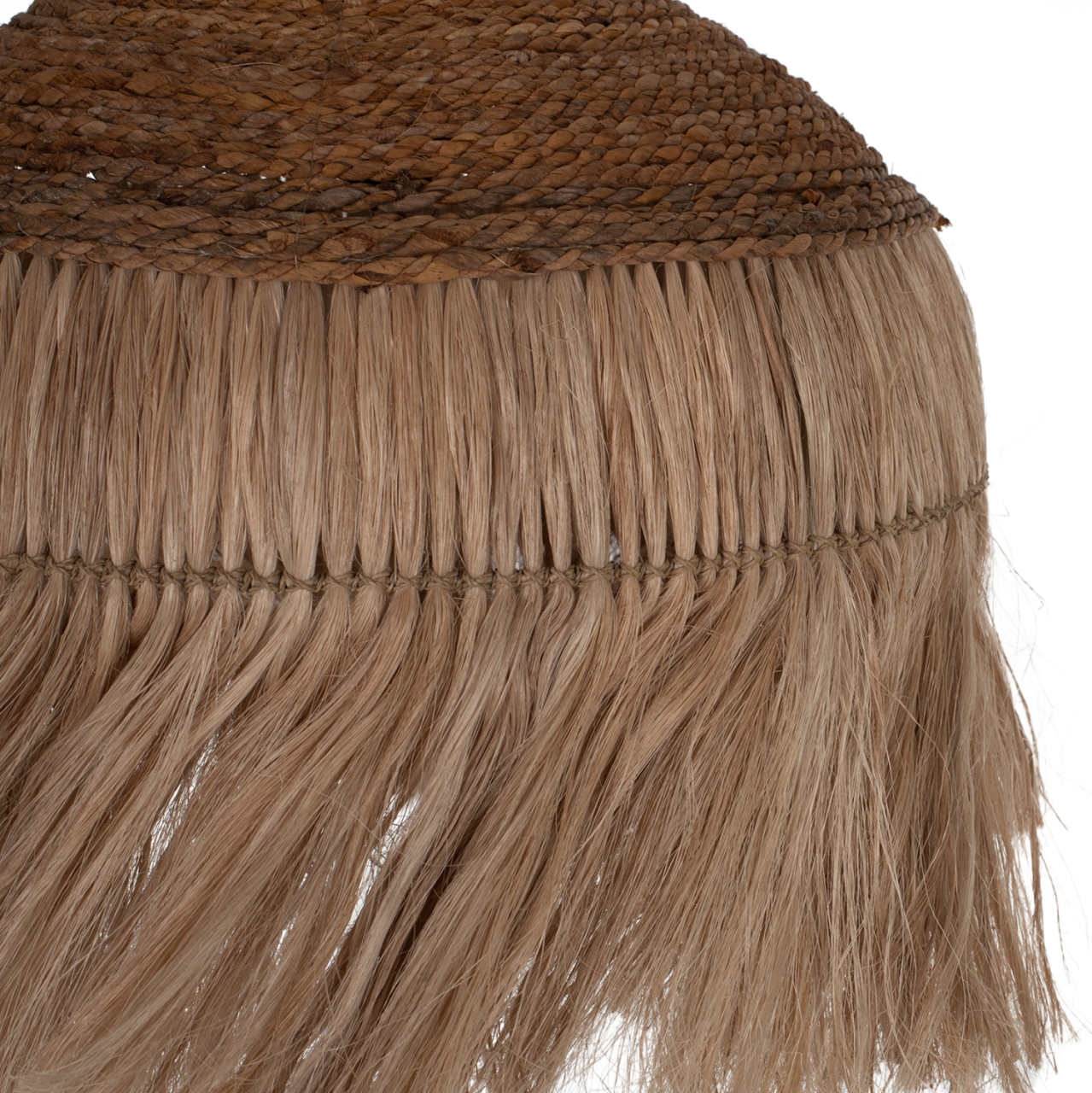 CEILING PENDANT WITH FRINGES ABACA FIBERS AND ROPE NATURAL COLOR 50x50x50Hcm.HM7754 [3]