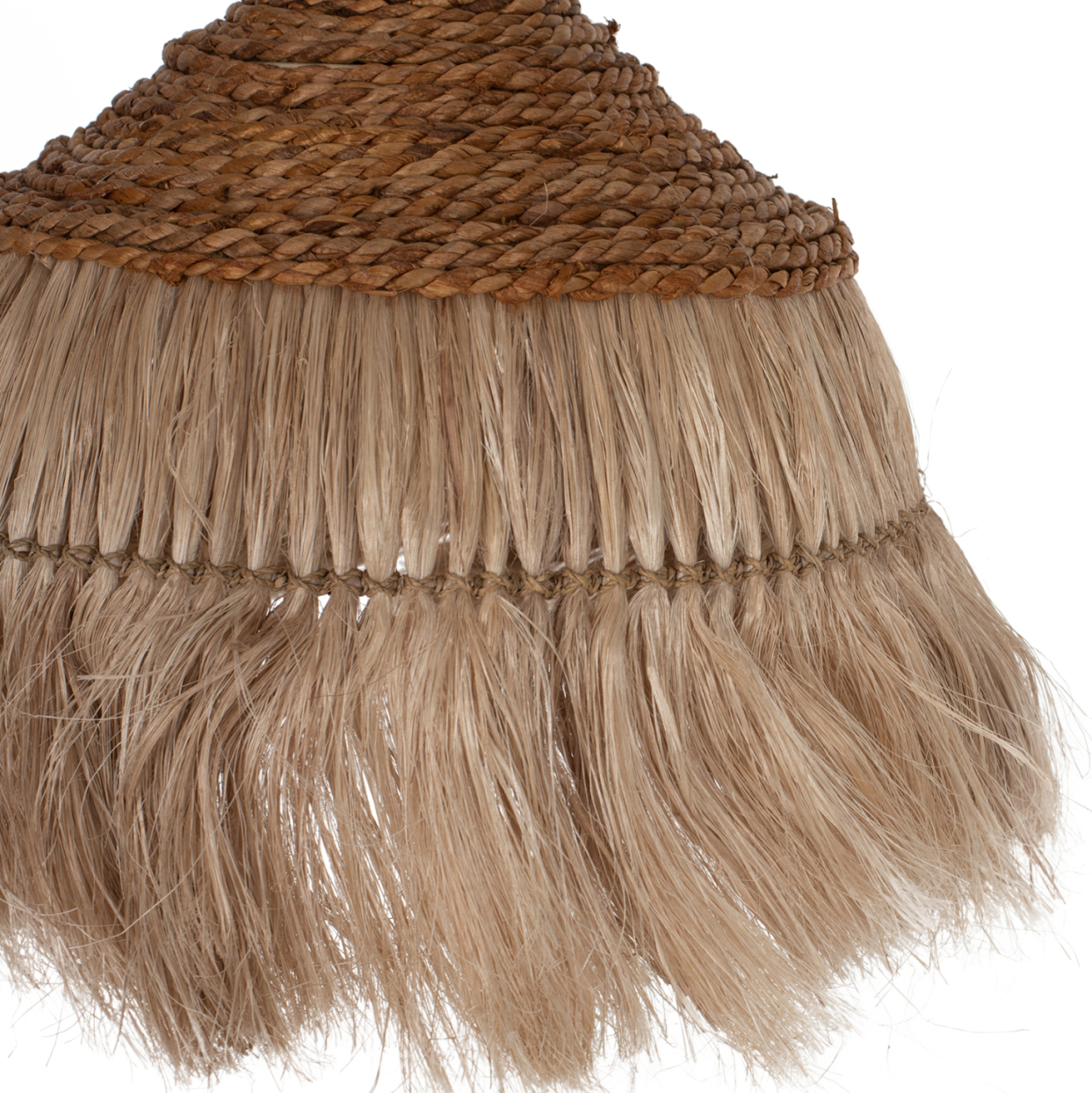 CEILING PENDANT WITH FRINGES MADE OF ABACA IN NATURAL COLOR 36x36x40Hcm.HM7753 [3]
