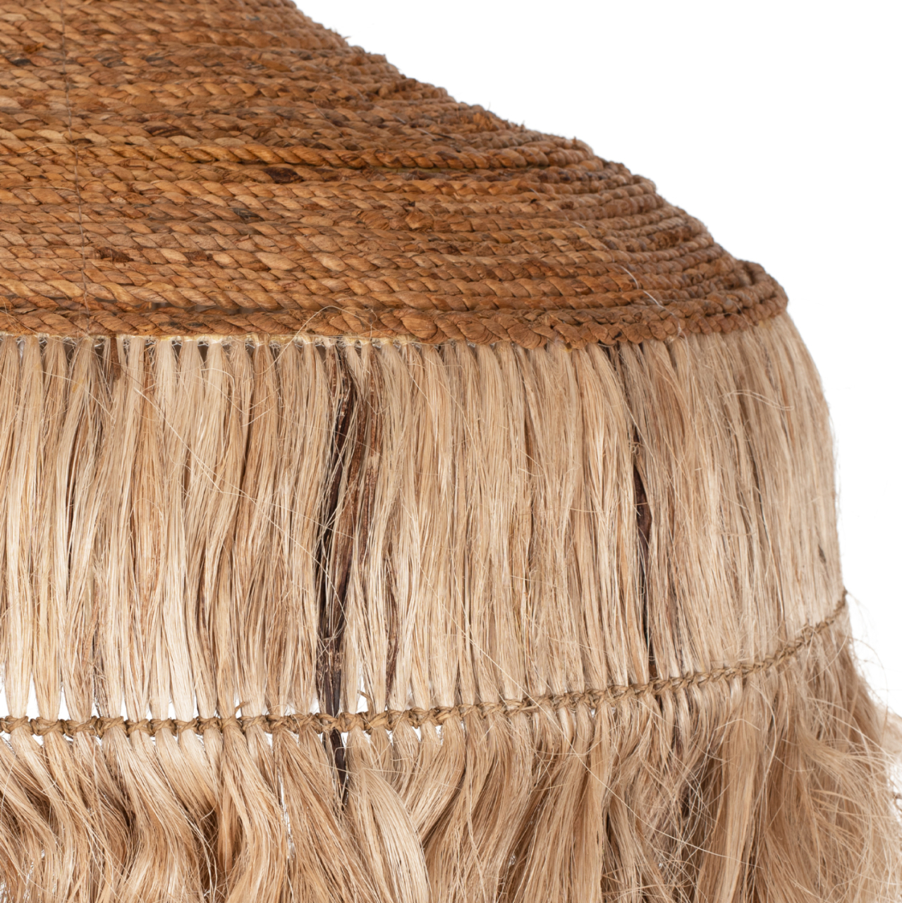 CEILING PENDANT WITH FRINGES MADE OF ABACA IN NATURAL COLOR 80x80x70Hcm.HM7755 [4]