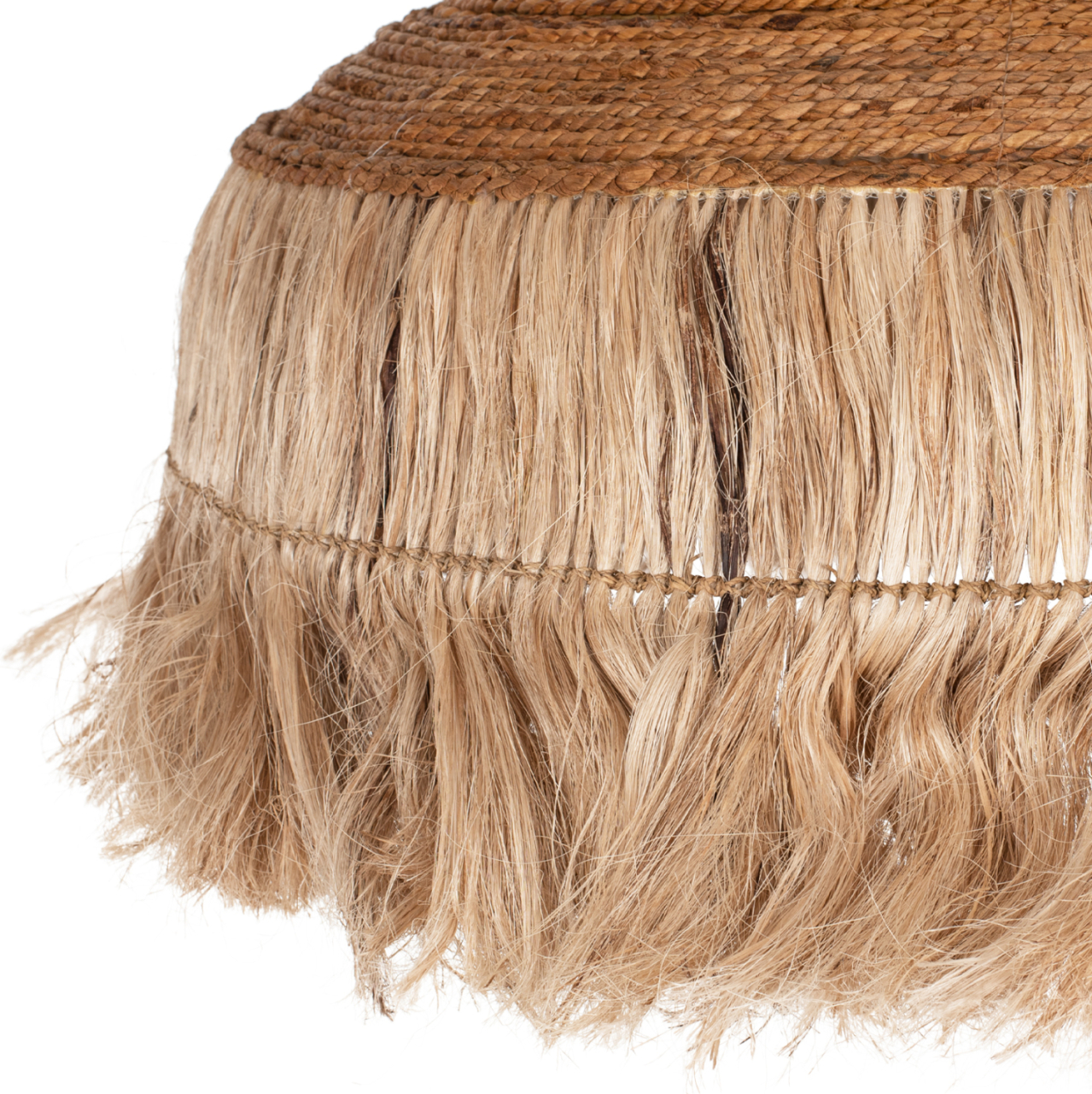 CEILING PENDANT WITH FRINGES MADE OF ABACA IN NATURAL COLOR 80x80x70Hcm.HM7755 [5]