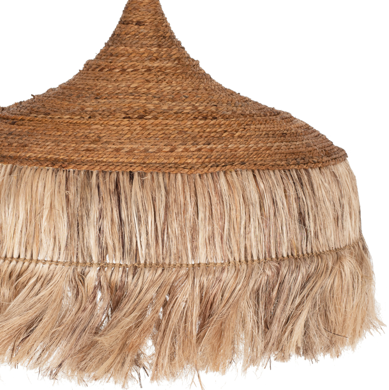 CEILING PENDANT WITH FRINGES MADE OF ABACA IN NATURAL COLOR 80x80x70Hcm.HM7755 [3]