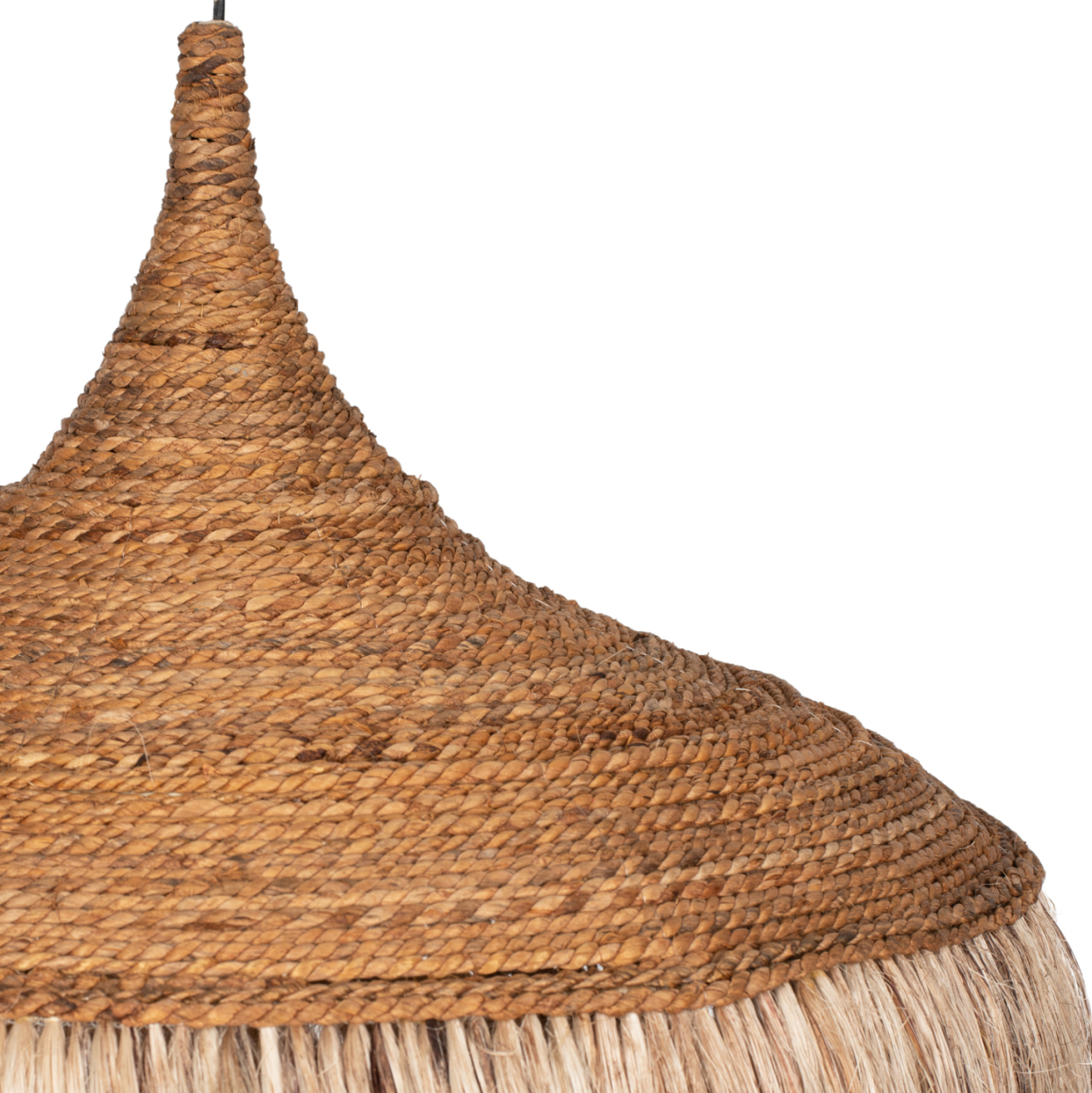 CEILING PENDANT WITH FRINGES MADE OF ABACA IN NATURAL COLOR 80x80x70Hcm.HM7755 [6]
