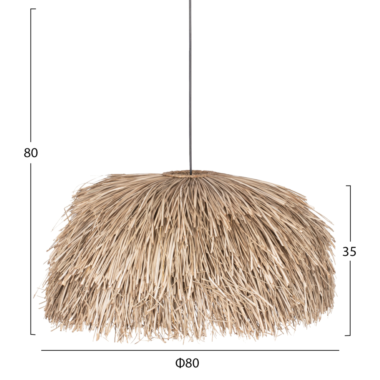 CEILING PENDANT WITH PANDAN AND MENDONG GRASS CAP NATURAL COLOR Φ80Χ35Hcm.HM7778 [2]
