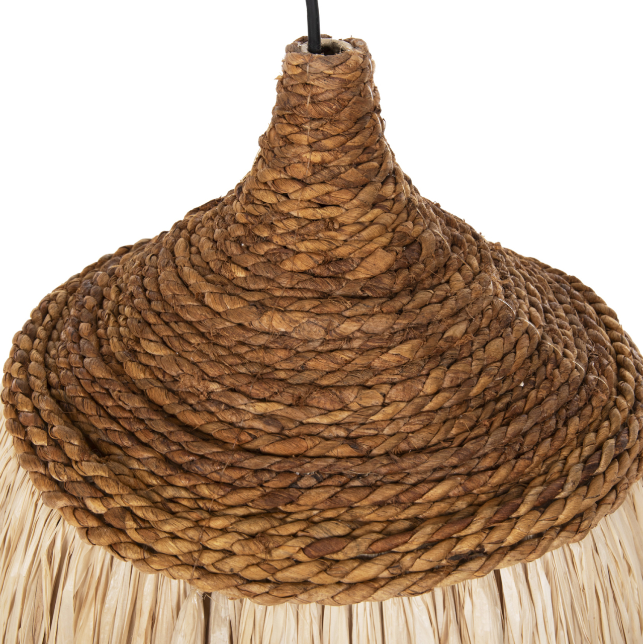 CEILING PENDANT WITH SISAL FIBER CAP IN NATURAL COLOR Φ36x46-120Hcm.HM7787 [4]