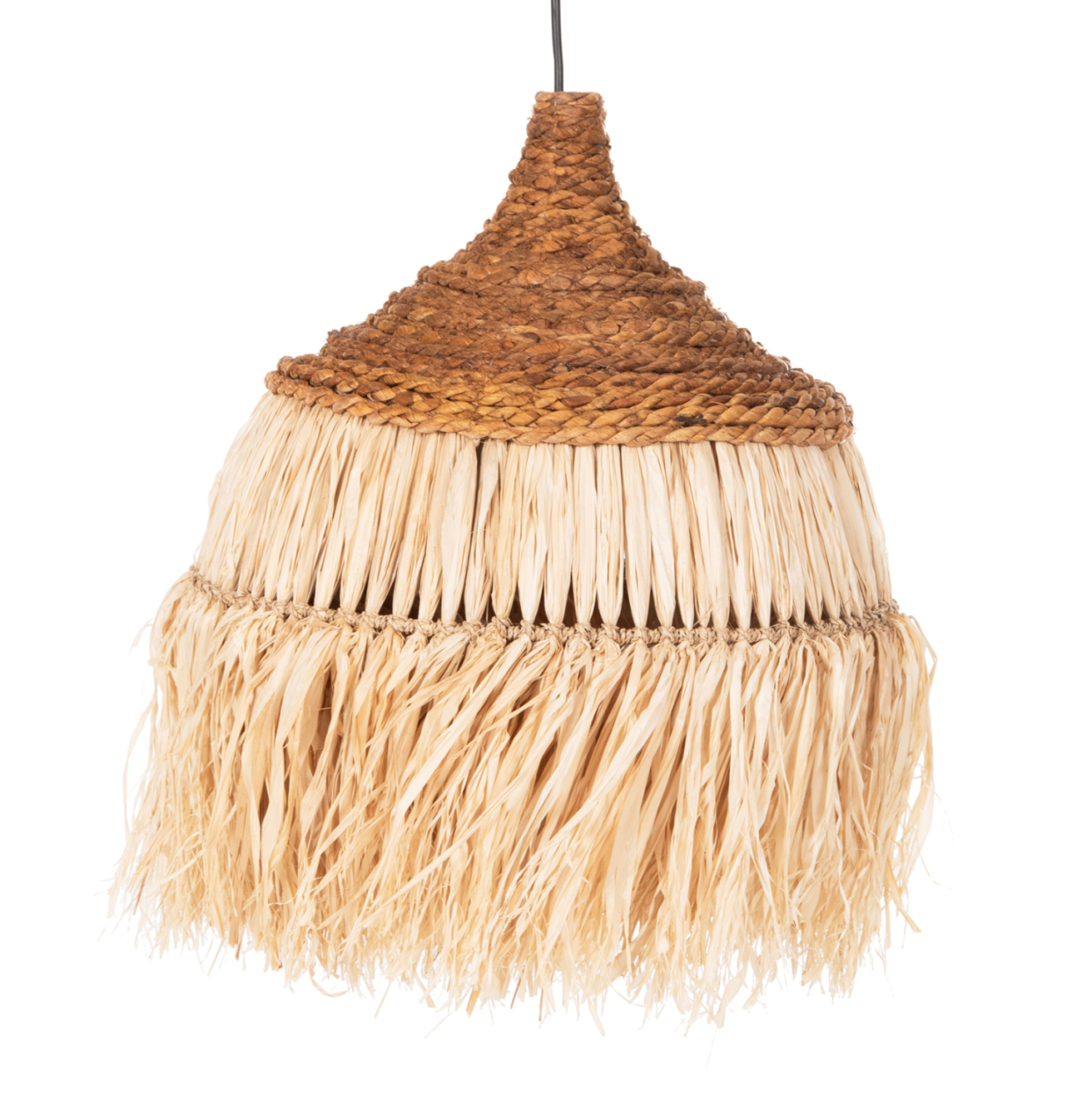 CEILING PENDANT WITH SISAL FIBER CAP IN NATURAL COLOR Φ36x46-120Hcm.HM7787 [3]