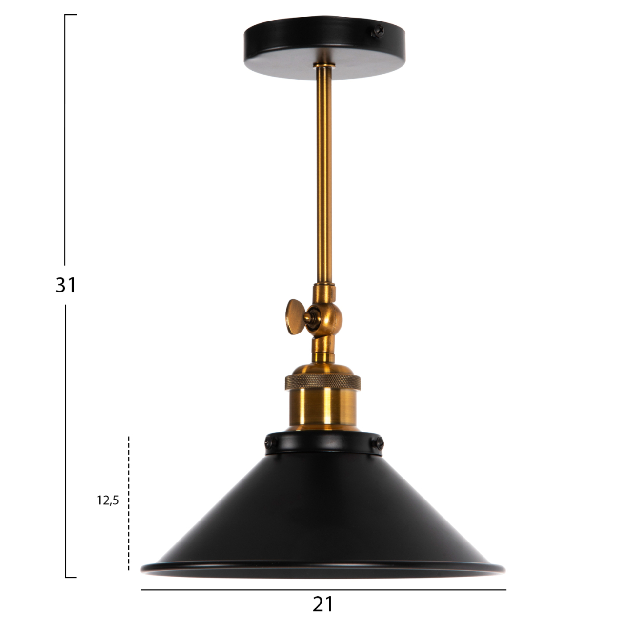 CEILING/WALL LAMP HM4121 BLACK-GOLD METAL Φ21x31Hcm. [2]