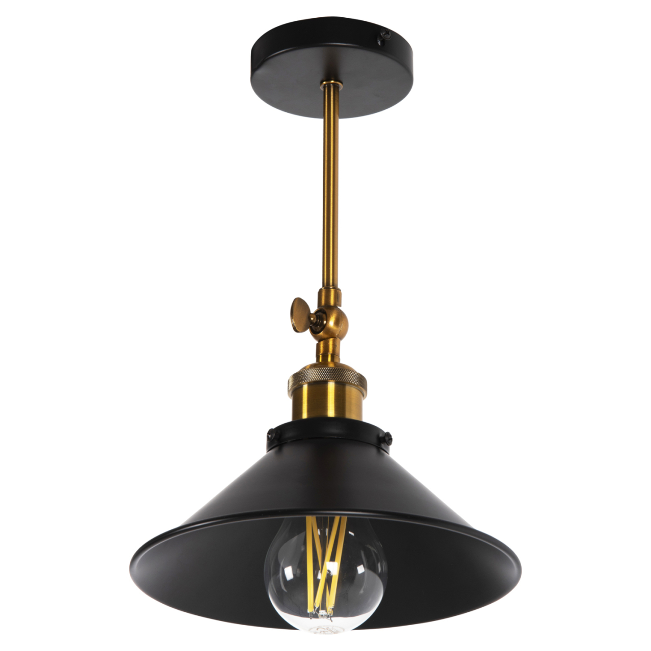 CEILING/WALL LAMP HM4121 BLACK-GOLD METAL Φ21x31Hcm. [3]