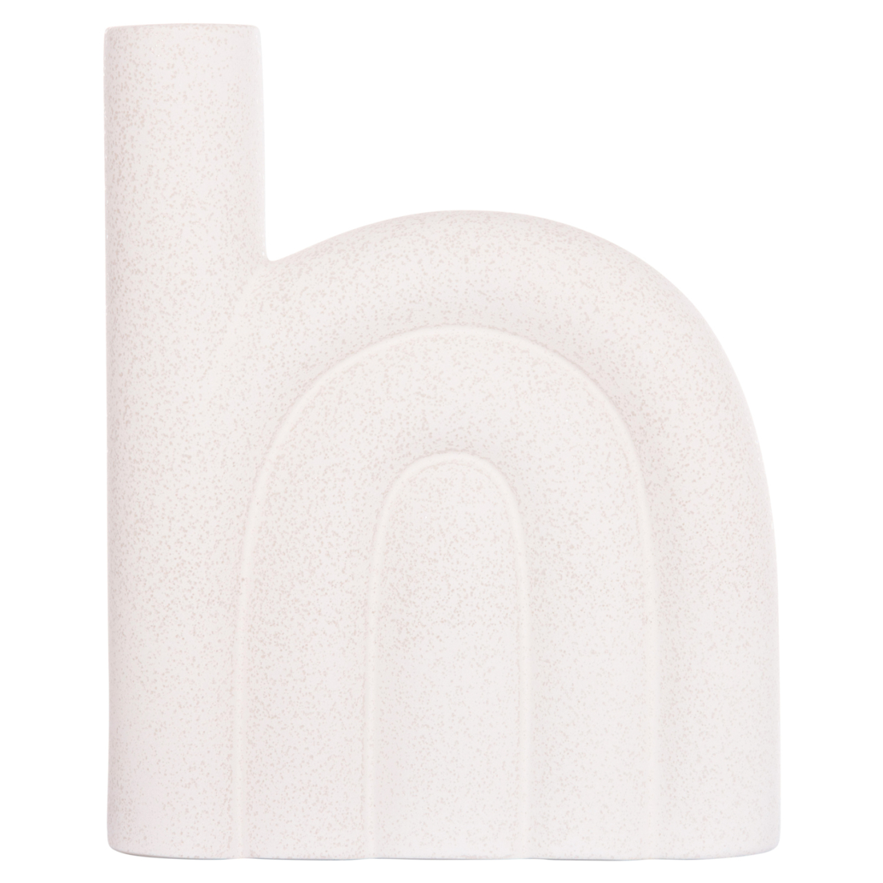 CERAMIC TABLE DECOR ARCON HM4639.01 OFF WHITE WITH CRYSTALLIZATION 23.5x5.5x29.5Hcm. [3]
