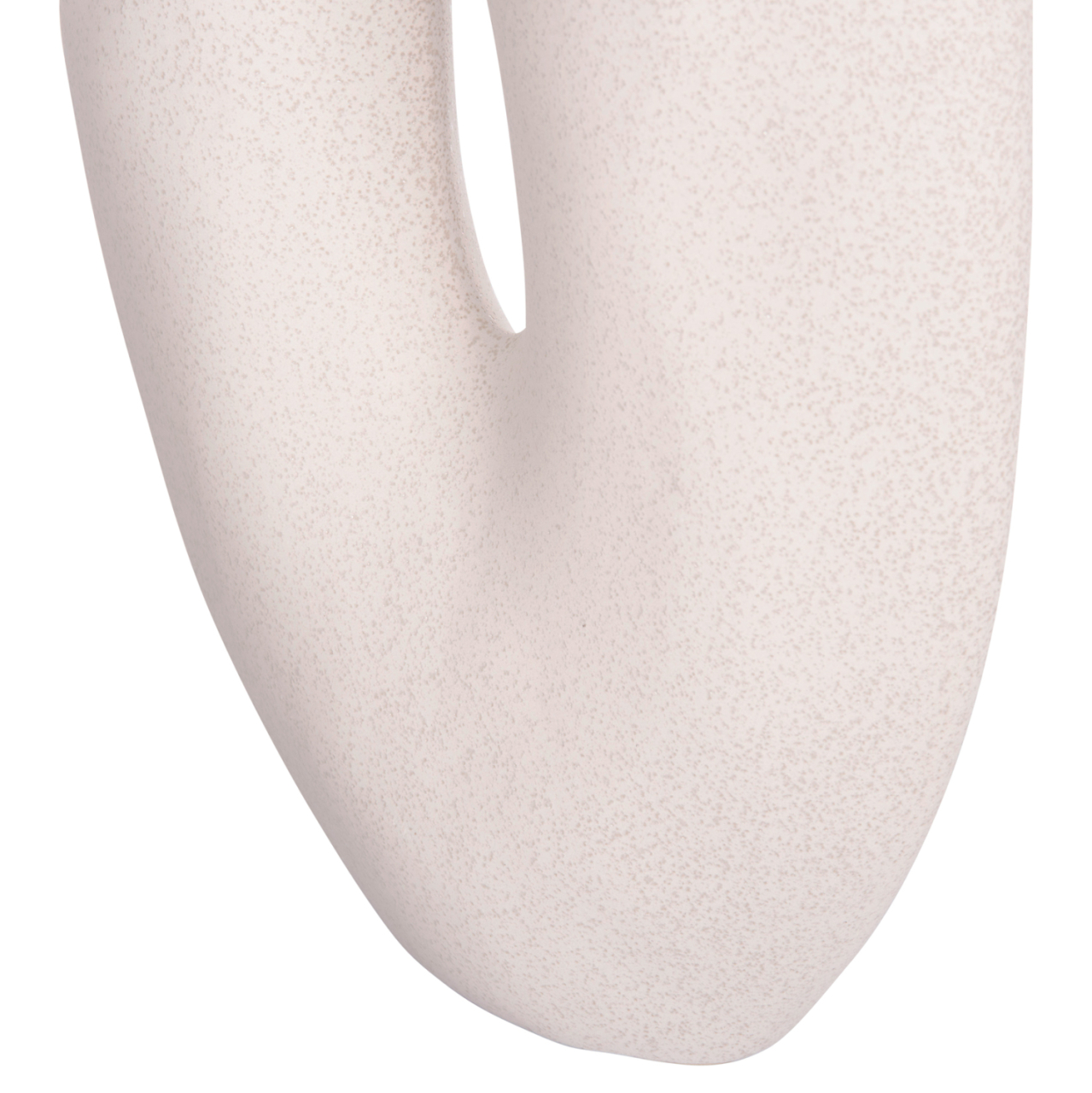 CERAMIC TABLE DECOR ARKEN HM4618.01 OFF WHITE WITH CRYSTALLIZATION 28x10x37Hcm. [6]