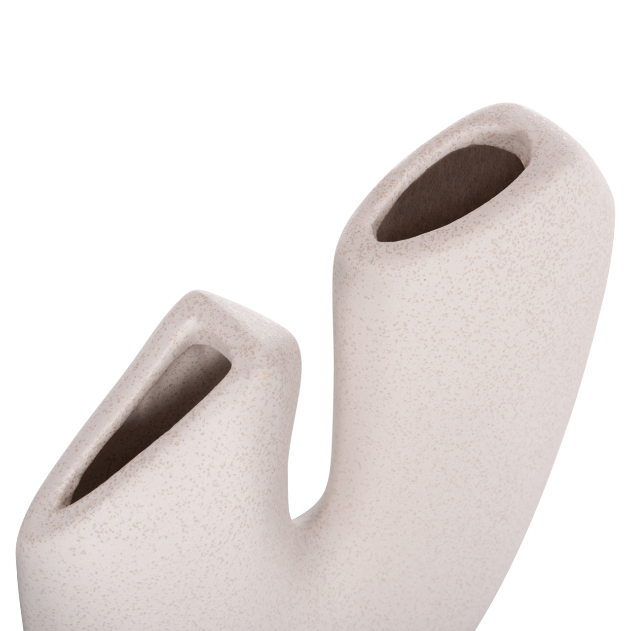 CERAMIC TABLE DECOR ARKEN HM4618.01 OFF WHITE WITH CRYSTALLIZATION 28x10x37Hcm. [7]