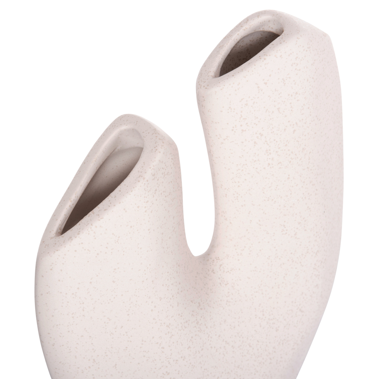 CERAMIC TABLE DECOR ARKEN HM4619.01 OFF WHITE WITH CRYSTALLIZATION 20.5x8x26Hcm. [7]