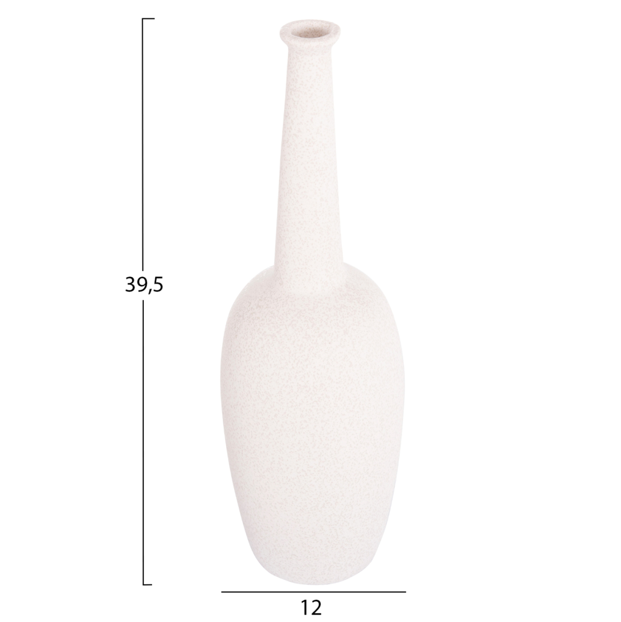 CERAMIC TABLE DECOR ELENDIL HM4591.01 OFF WHITE WITH CRYSTALLIZATION Φ12x39.5Hcm. [2]