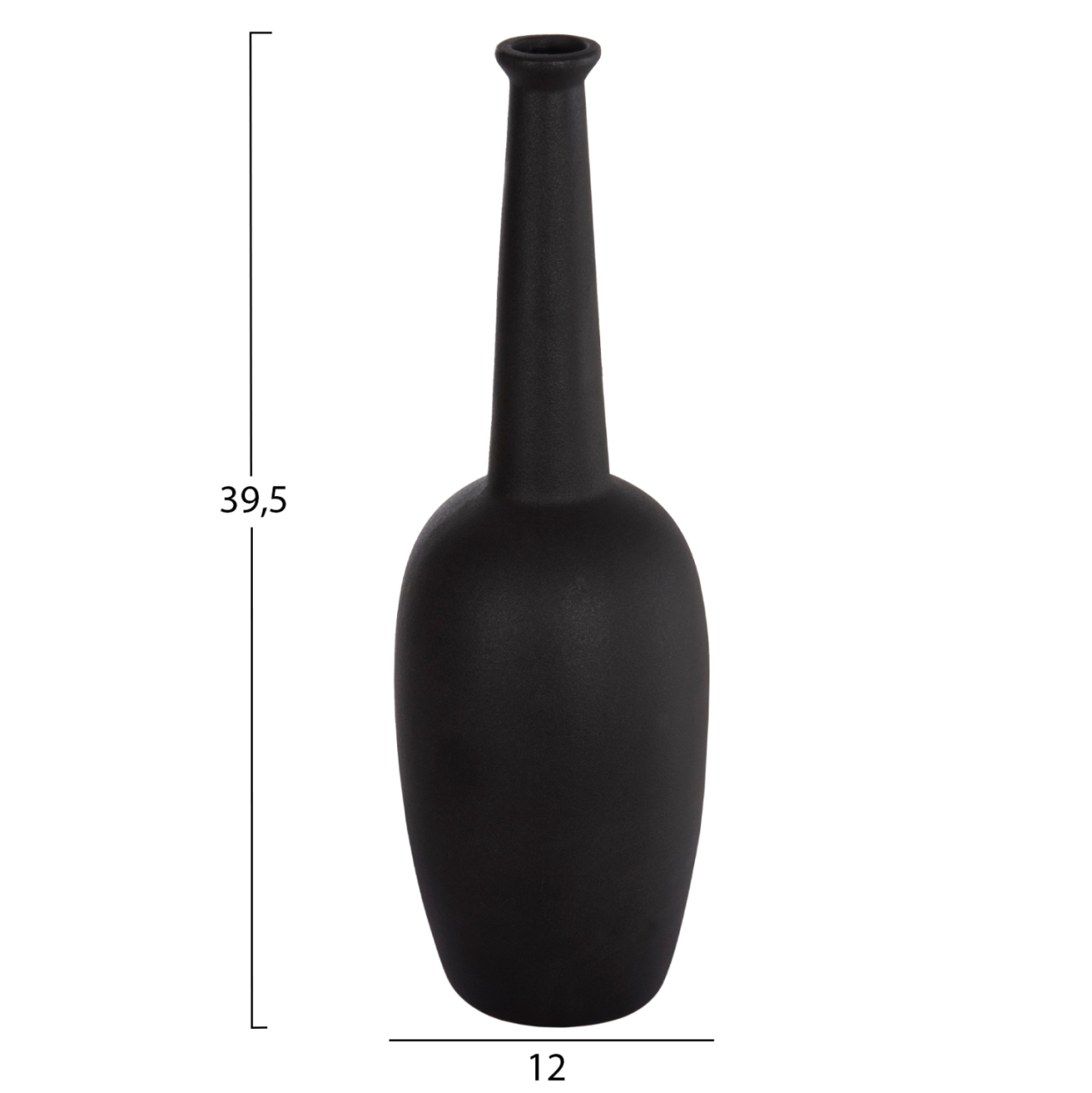 CERAMIC TABLE DECOR ELENDIL HM4591.02 MATTE BLACK Φ12x39.5Hcm. [2]