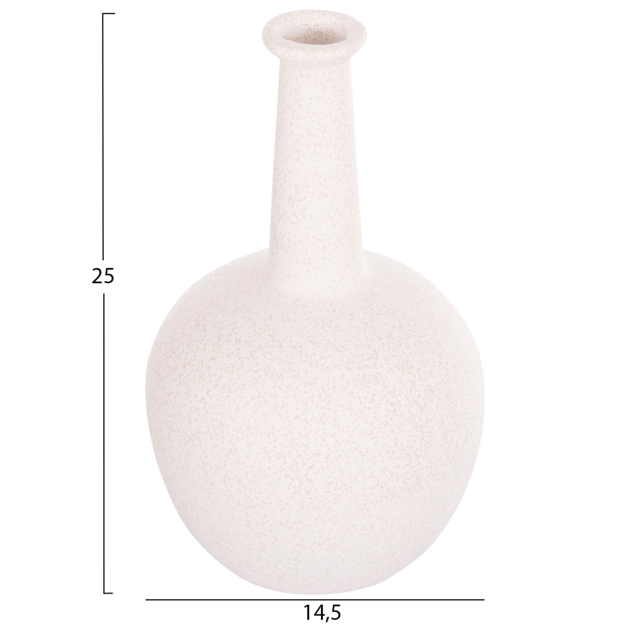 CERAMIC TABLE DECOR ELENDIL HM4593.01 OFF WHITE WITH CRYSTALLIZATION Φ15x25Hcm. [2]
