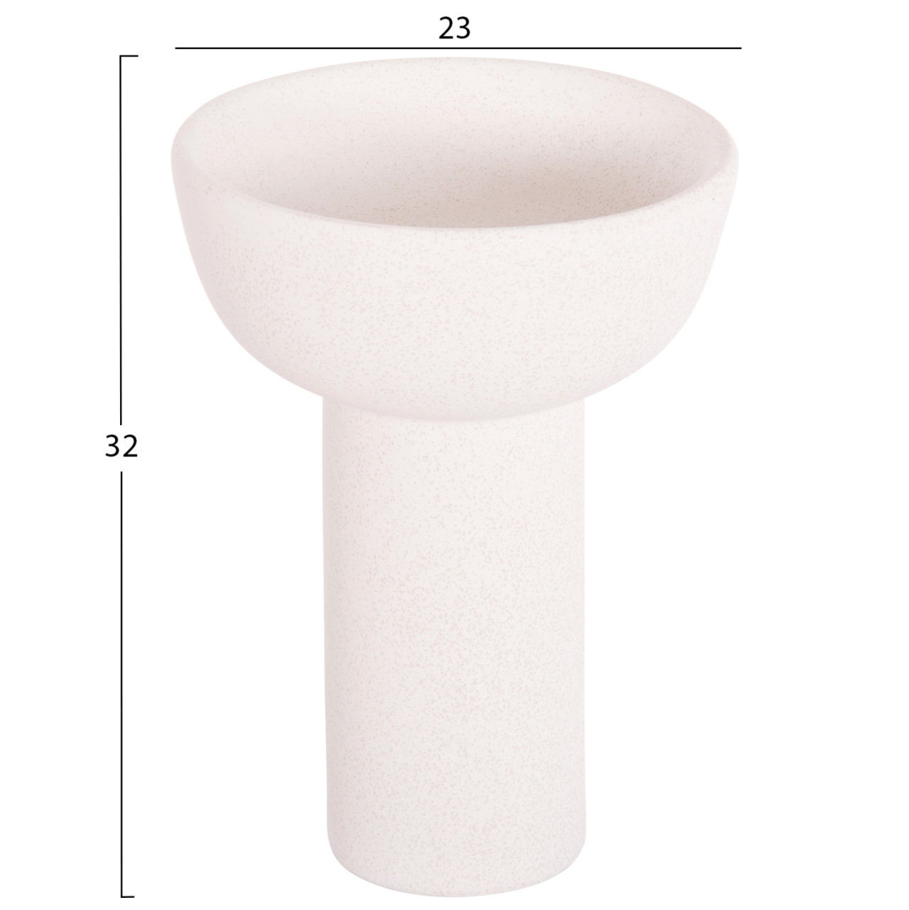 CERAMIC TABLE DECOR ELENDIL HM4602.01 OFF WHITE WITH CRYSTALLISATION Φ23x32H cm. [2]