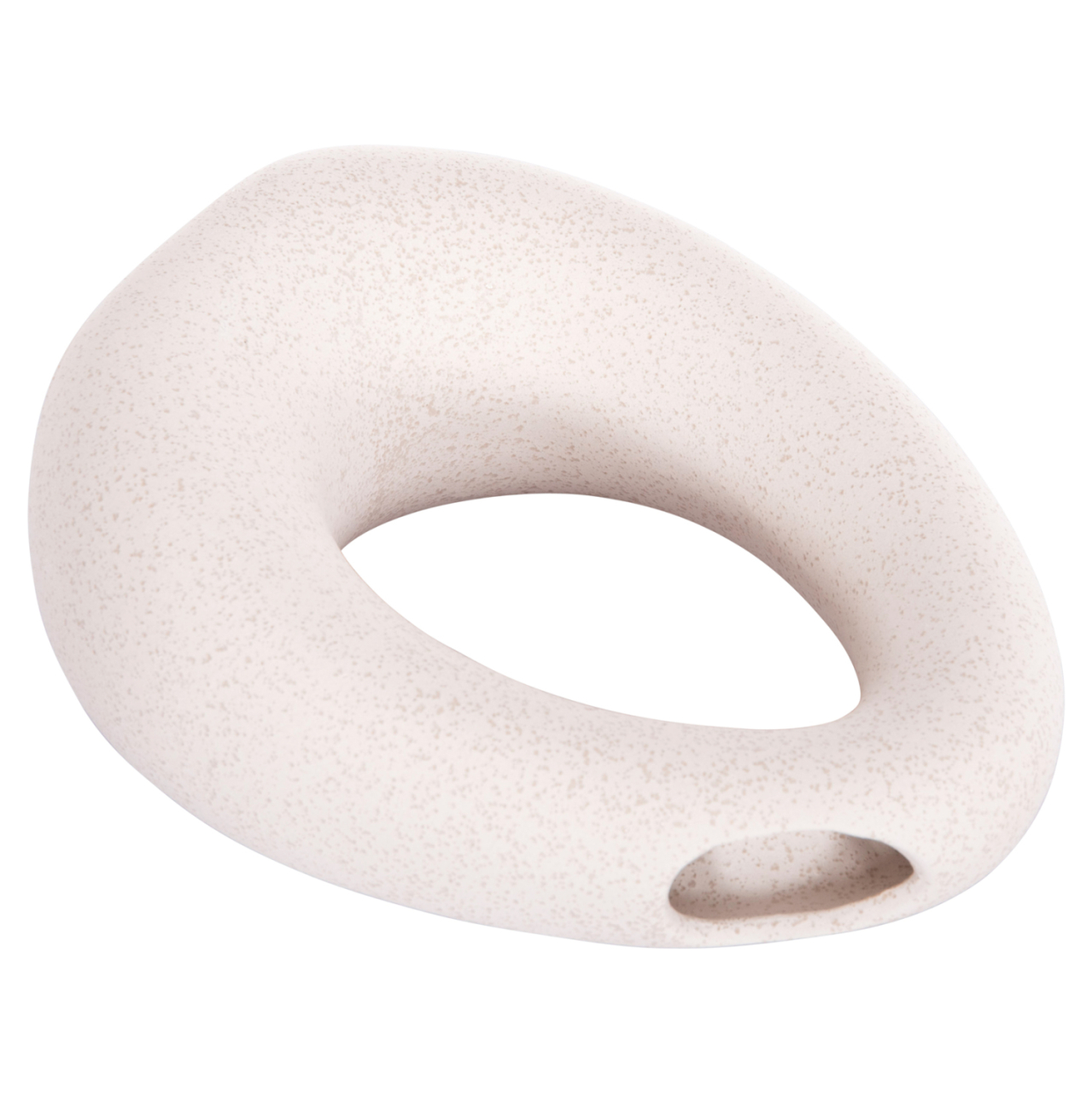 CERAMIC TABLE DECOR ELLIPTO HM4644.01 OFF WHITE WITH CRYSTALLIZATION 16,5x9x20,3Hcm. [6]