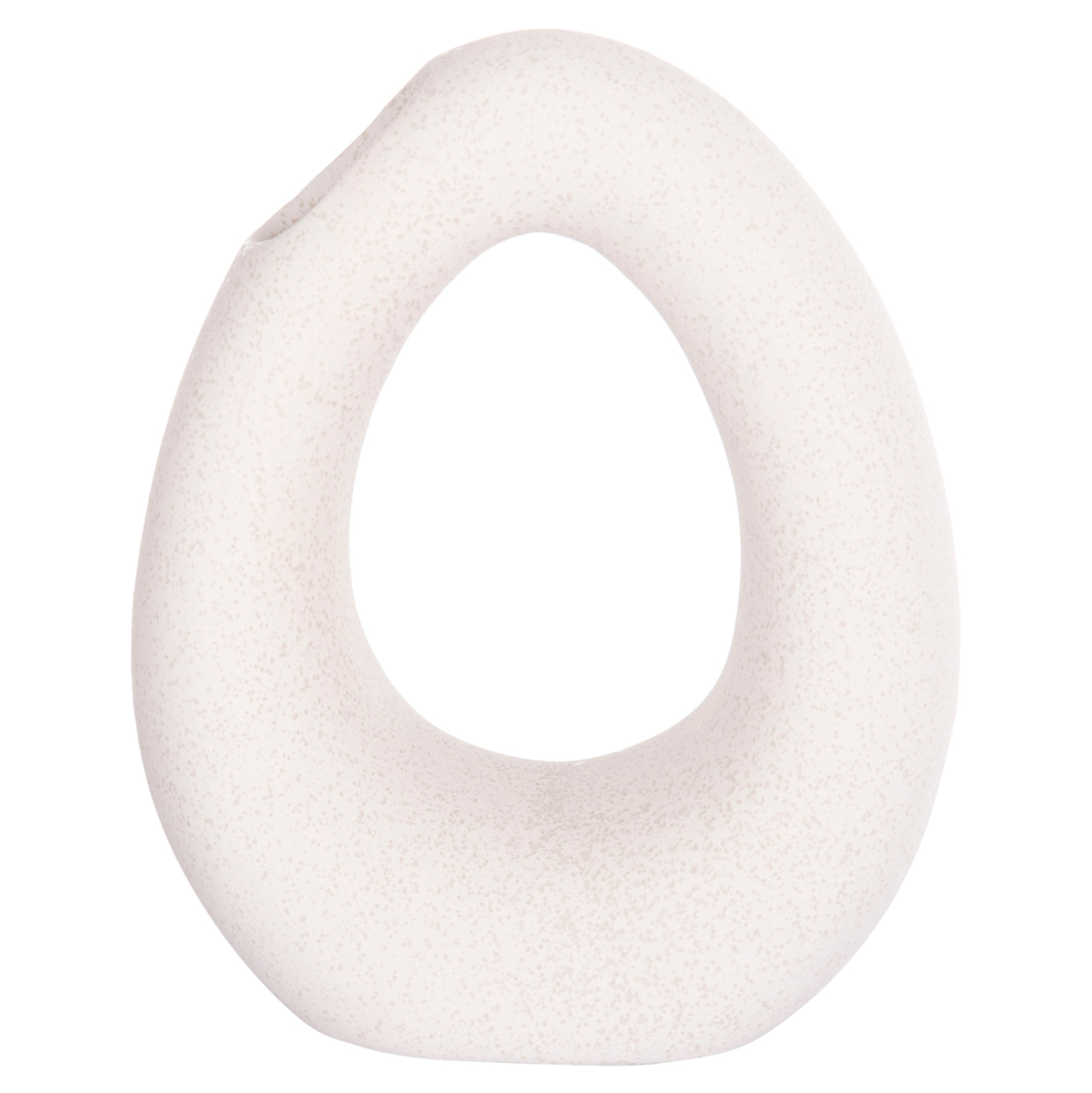 CERAMIC TABLE DECOR ELLIPTO HM4644.01 OFF WHITE WITH CRYSTALLIZATION 16,5x9x20,3Hcm. [3]