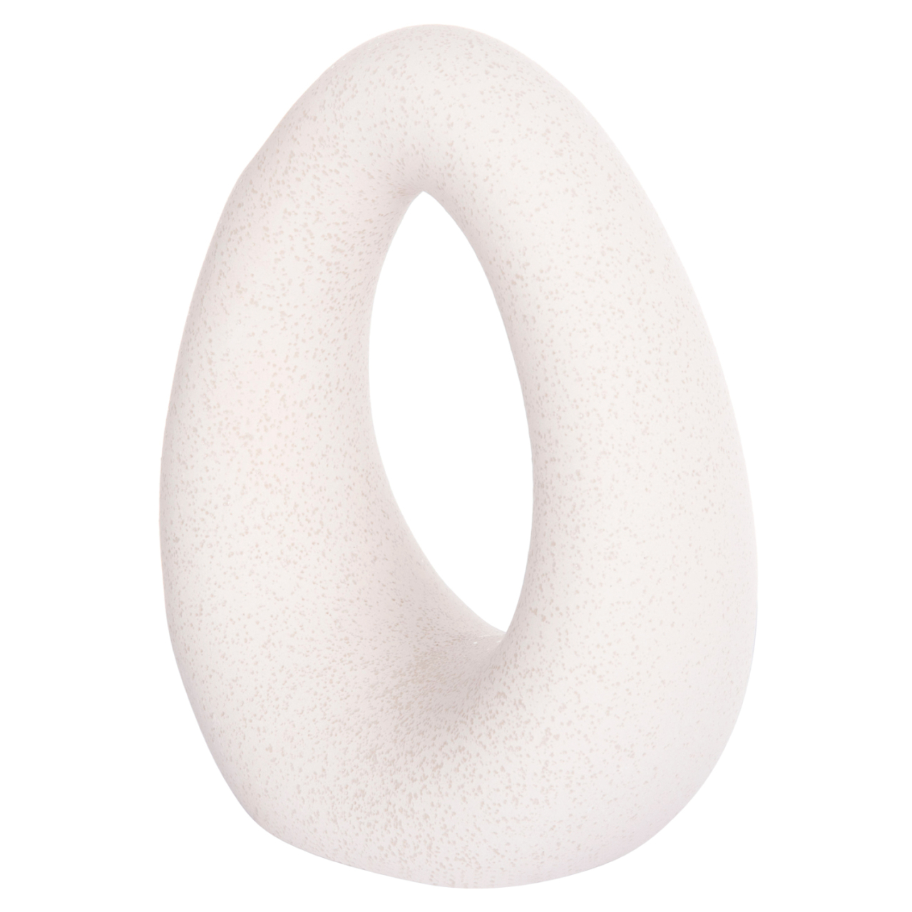 CERAMIC TABLE DECOR ELLIPTO HM4644.01 OFF WHITE WITH CRYSTALLIZATION 16,5x9x20,3Hcm. [4]