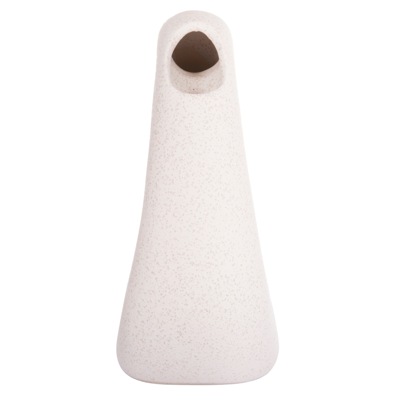 CERAMIC TABLE DECOR ELLIPTO HM4644.01 OFF WHITE WITH CRYSTALLIZATION 16,5x9x20,3Hcm. [5]