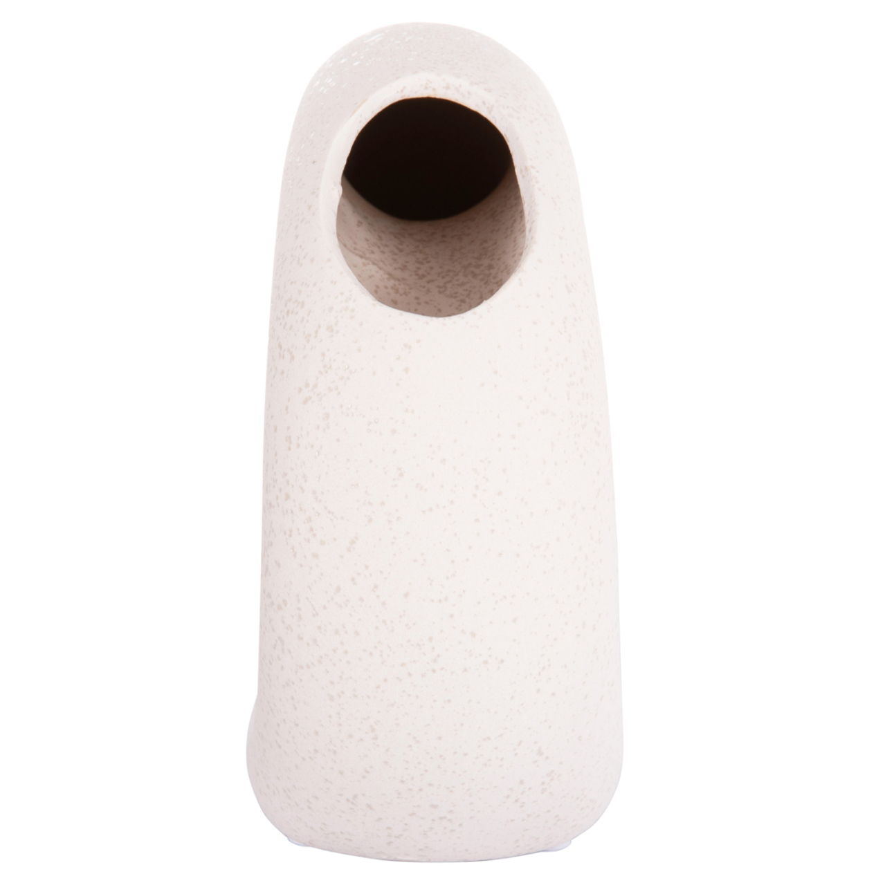 CERAMIC TABLE DECOR ELLIPTO HM4645.01 OFF WHITE WITH CRYSTALLIZATION 23x8x15.5Hcm. [4]