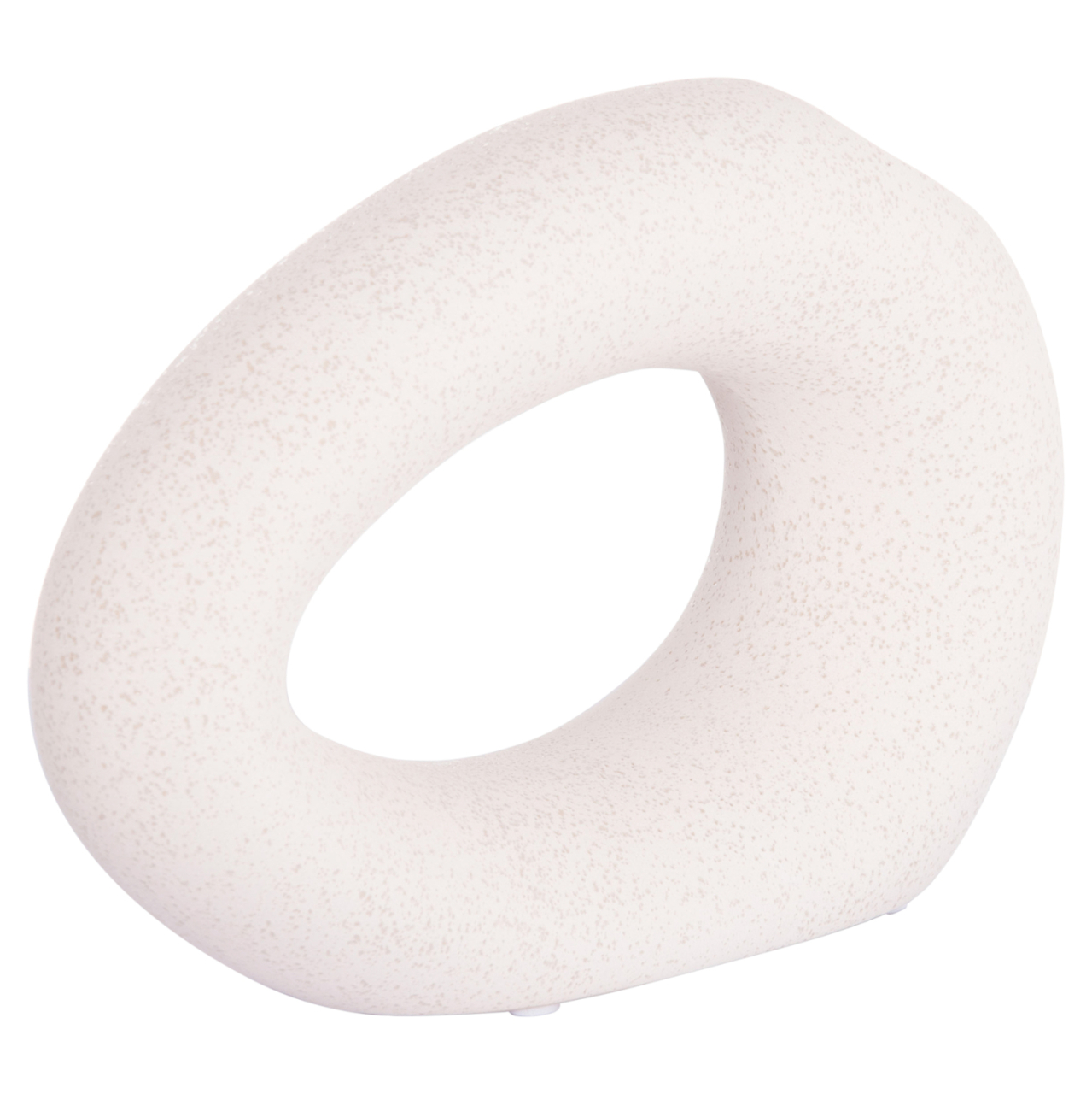 CERAMIC TABLE DECOR ELLIPTO HM4645.01 OFF WHITE WITH CRYSTALLIZATION 23x8x15.5Hcm. [5]
