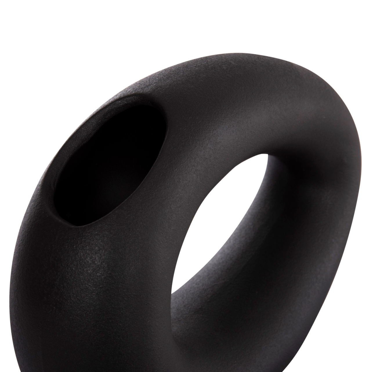 CERAMIC TABLE DECOR ELLIPTO HM4645.02 BLACK MATTE 23x8x16Hcm. [7]