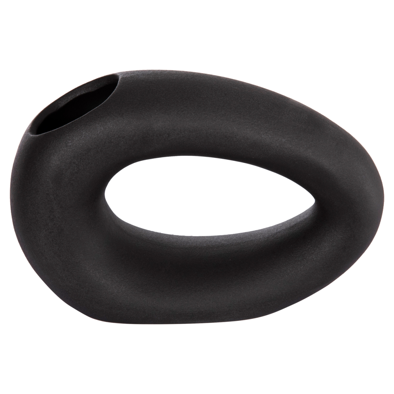 CERAMIC TABLE DECOR ELLIPTO HM4645.02 BLACK MATTE 23x8x16Hcm. [4]